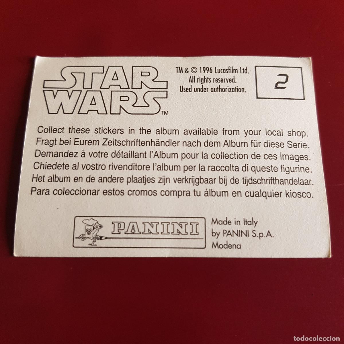 Coleccionismo cromos antiguos: PANINI - STAR WARS - 1996 - 96 - 2 - NUNCA PEGADO - Foto 2