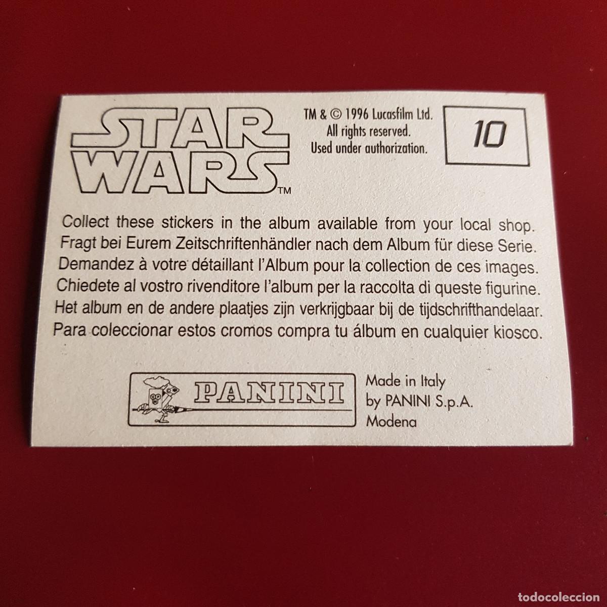 Coleccionismo cromos antiguos: PANINI - STAR WARS - 1996 - 96 - 10 - NUNCA PEGADO - Foto 2