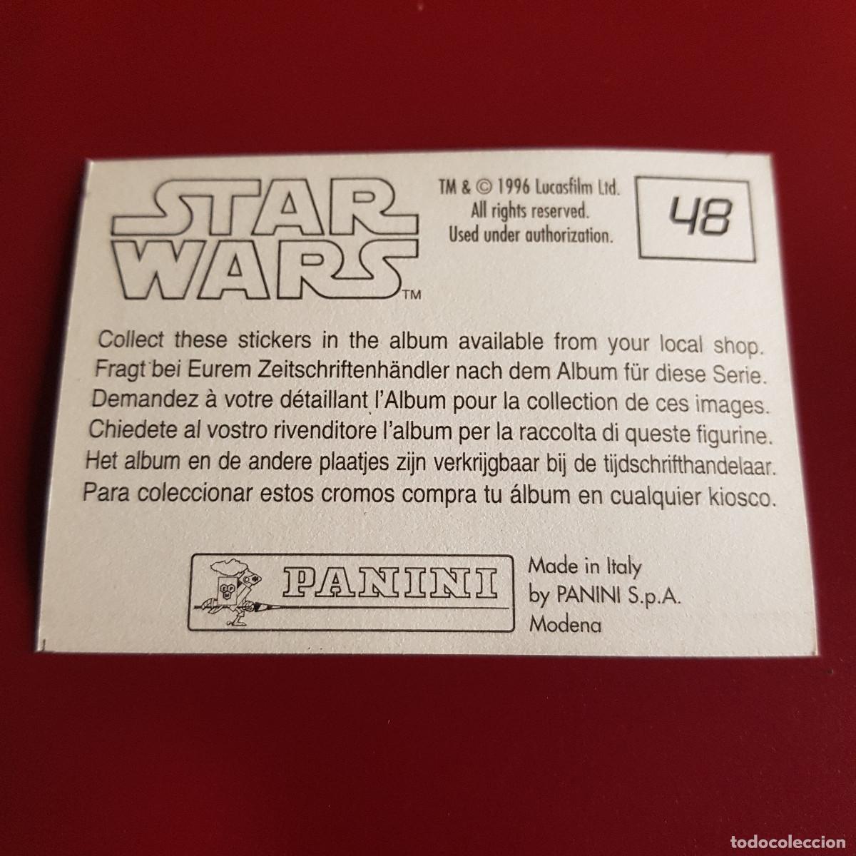 Coleccionismo cromos antiguos: PANINI - STAR WARS - 1996 - 96 - 48 - NUNCA PEGADO - Foto 2