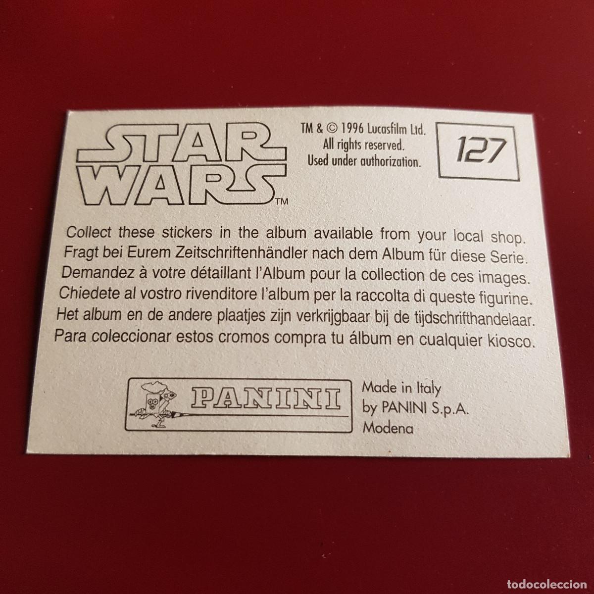 Coleccionismo cromos antiguos: PANINI - STAR WARS - 1996 - 96 - 127 - NUNCA PEGADO - Foto 2