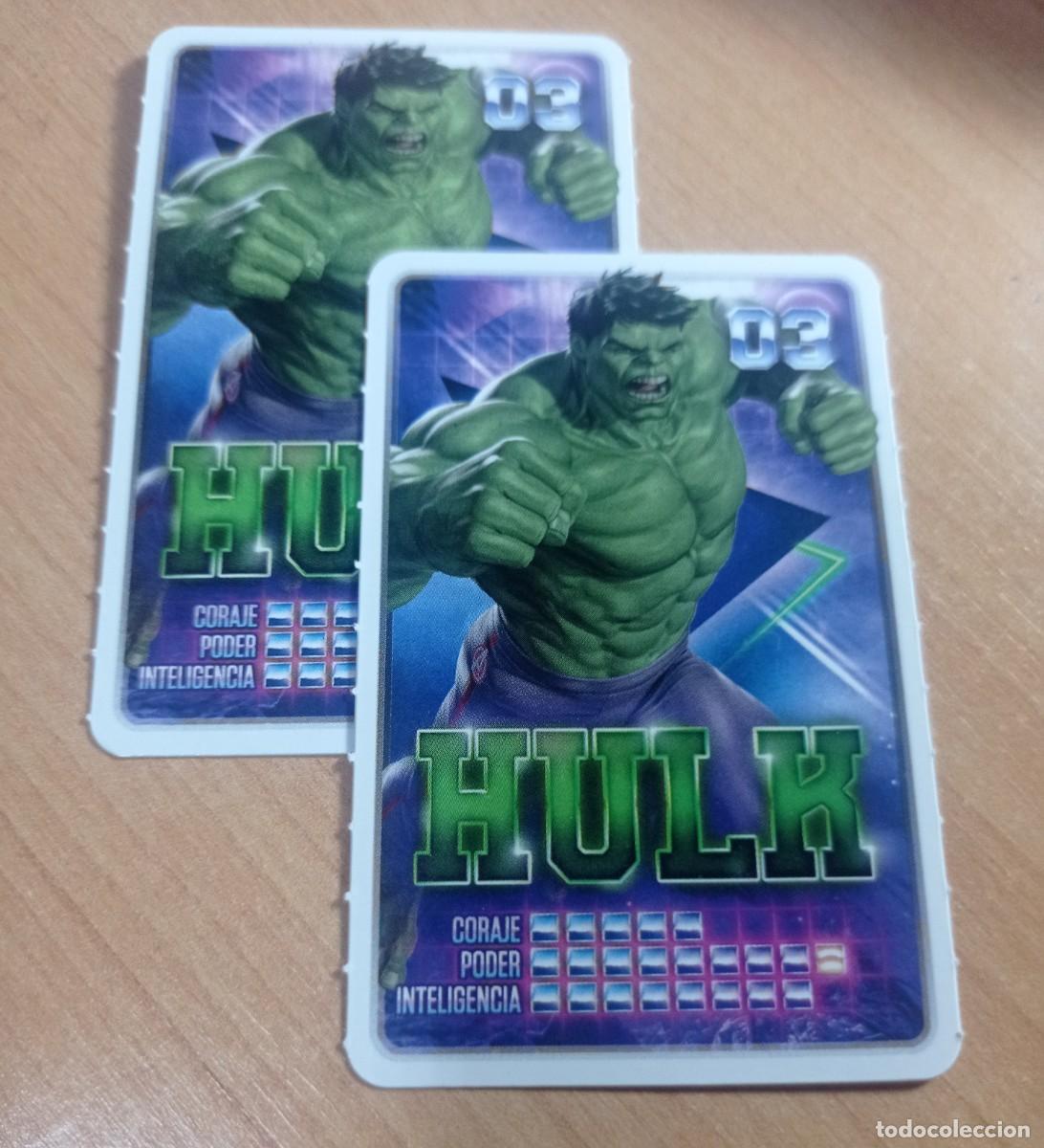 Coleccionismo cromos antiguos: 3 HULK COLECCI&Oacute;N MARVEL DESCUBRE TU PODER. CARREFOUR. - Foto 1