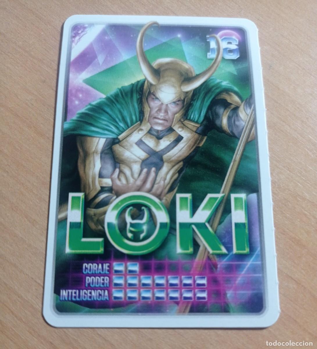 Coleccionismo cromos antiguos: 16 LOKI COLECCI&Oacute;N MARVEL DESCUBRE TU PODER. CARREFOUR. - Foto 1