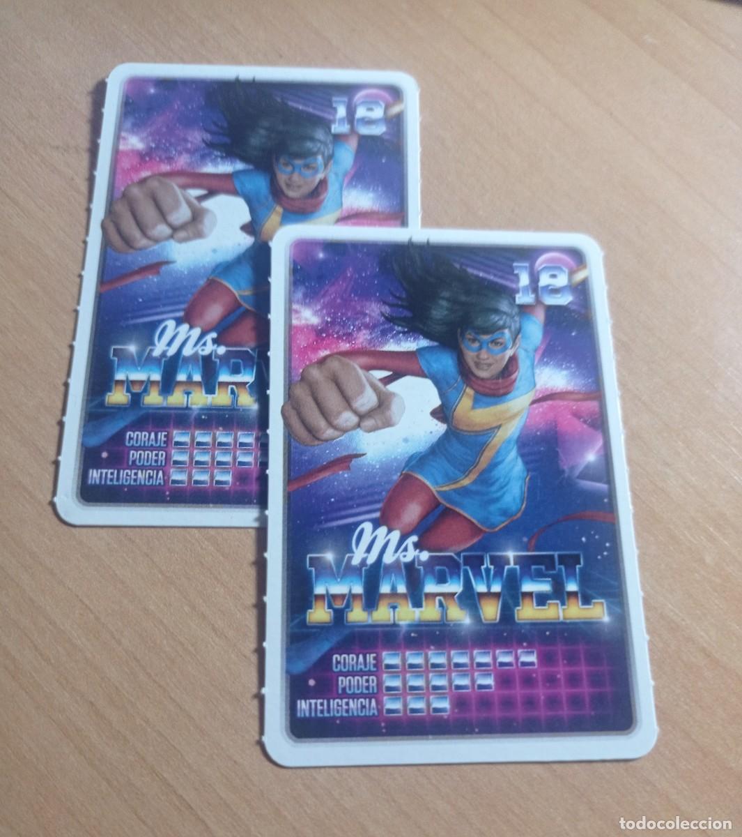 Coleccionismo cromos antiguos: 18 MS. MARVEL Lote de 2 COLECCI&Oacute;N MARVEL DESCUBRE TU PODER. CARREFOUR. - Foto 1