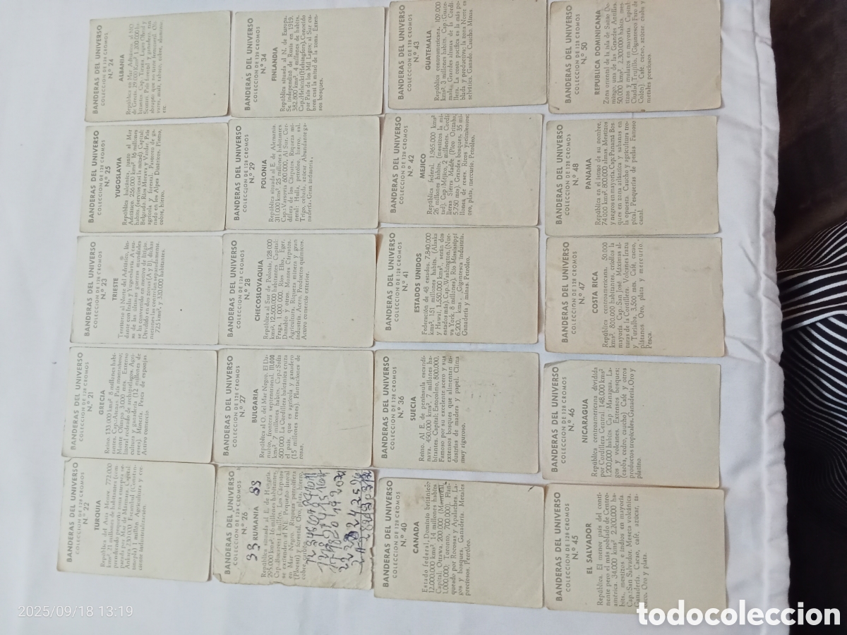 Coleccionismo cromos antiguos: LOTE CROMOS BANDERAS DEL UNIVERSO - Foto 2