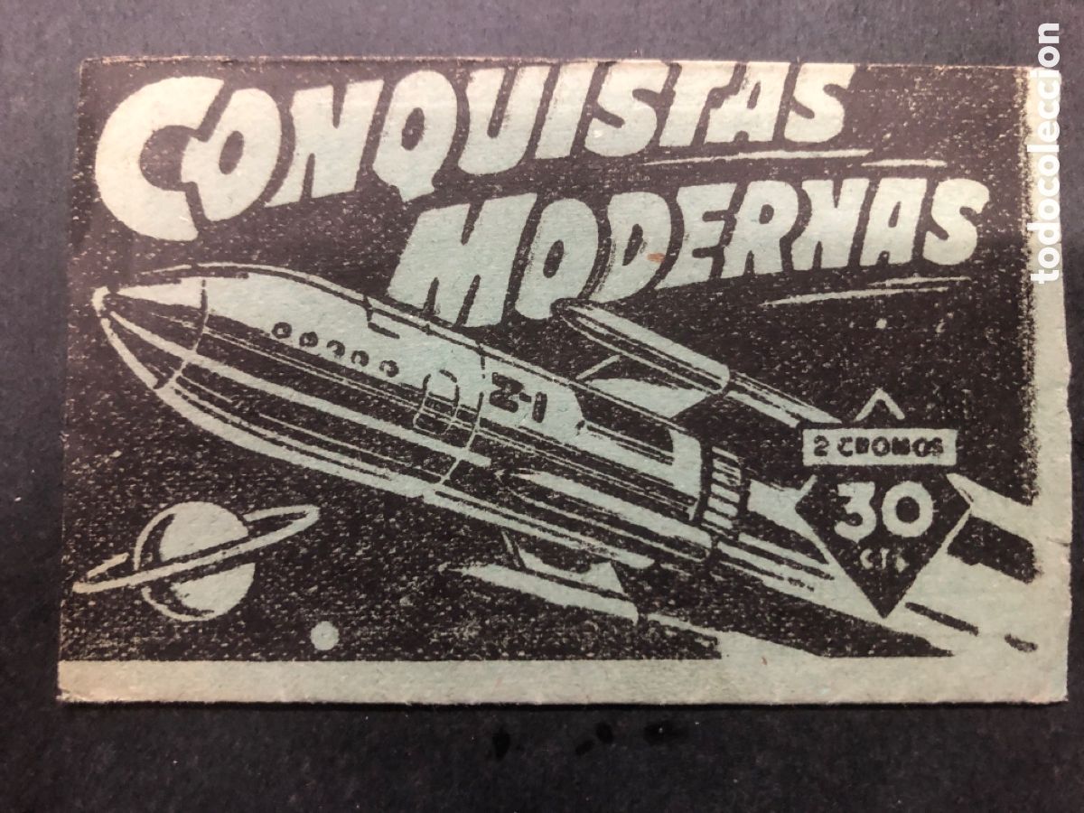 Colecionismo Cromos antigos: SOBRE CON CROMOS ALBUM CONQUISTAS MODERNAS