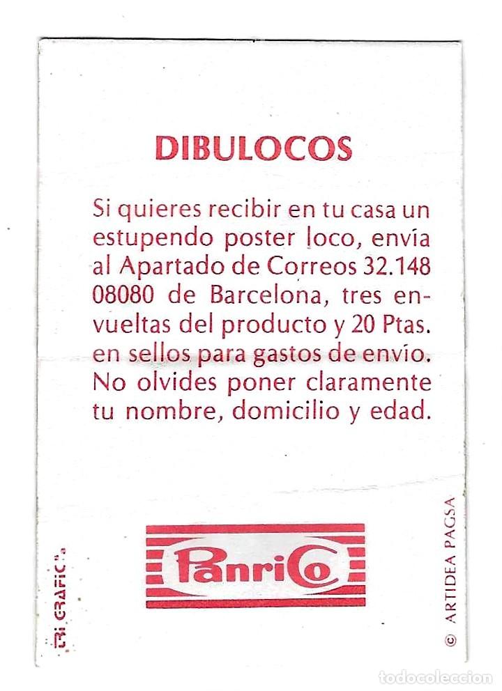 Coleccionismo cromos antiguos: PANRICO -- DIBULOCOS -- NARANJA - Foto 2