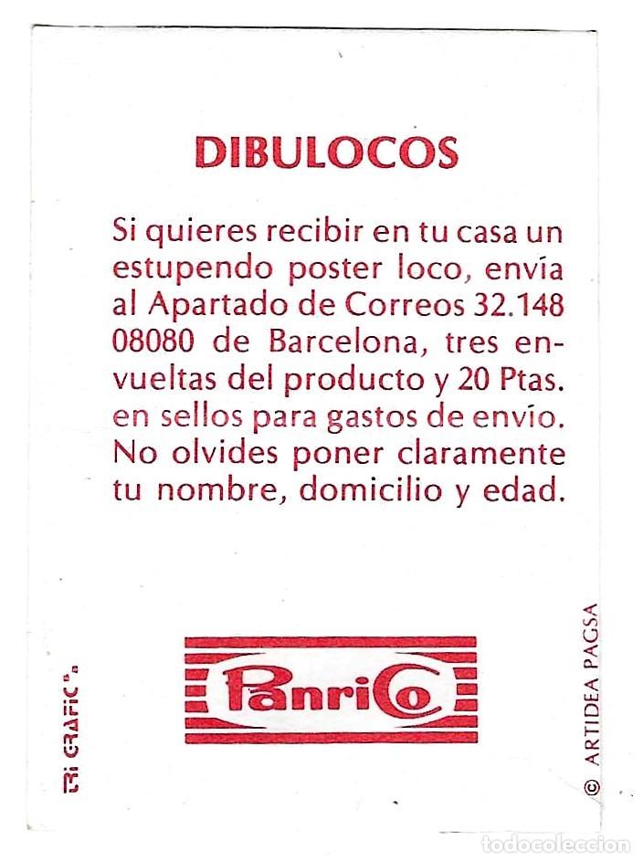 Coleccionismo cromos antiguos: PANRICO -- DIBULOCOS -- AGUACATE - Foto 2