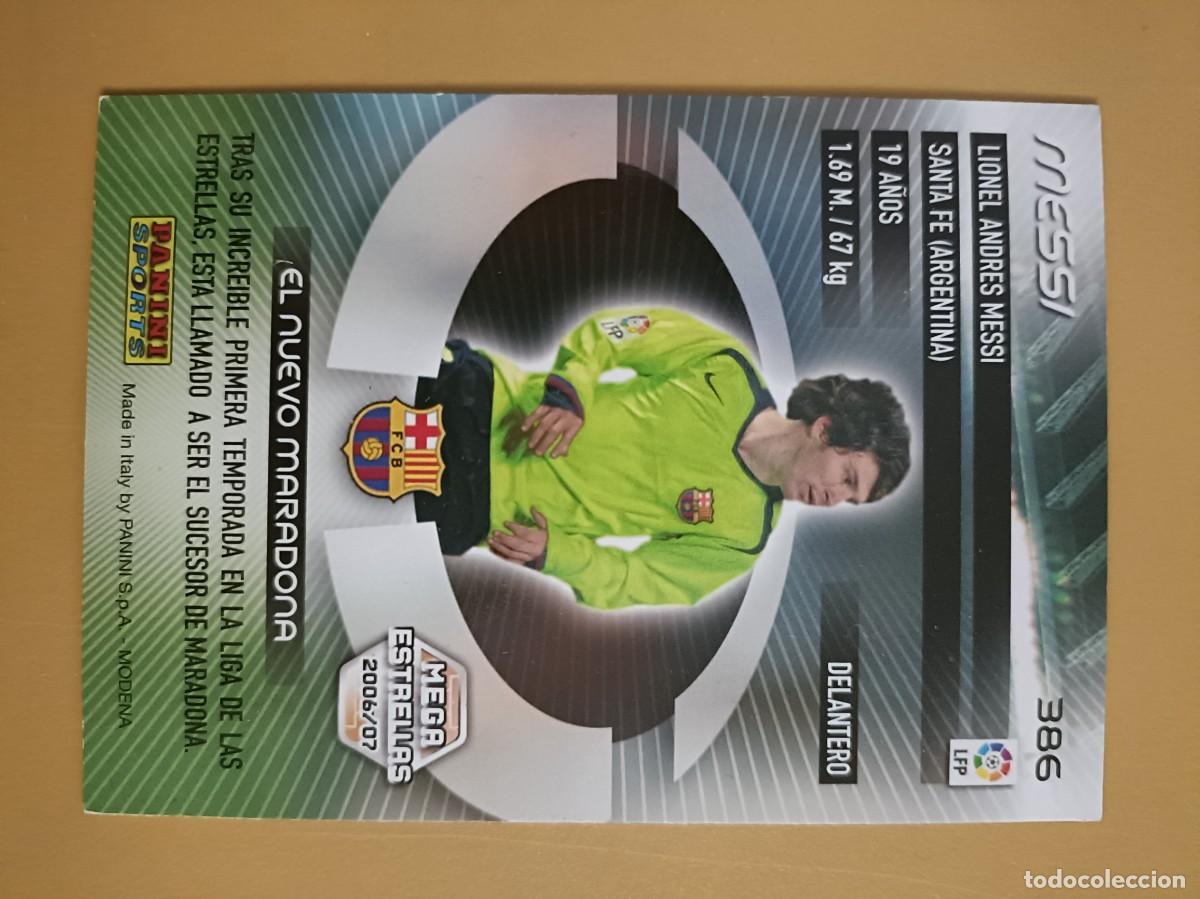 Coleccionismo cromos antiguos: messi, 2006 07 mega estrellas - Foto 2