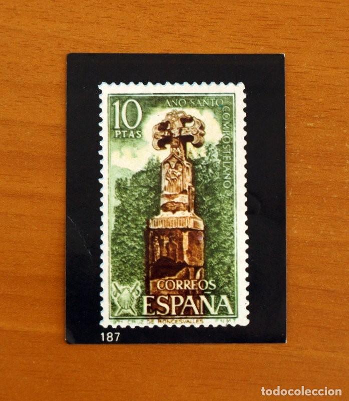 Colecionismo Cromos antigos: El Sello Espa&ntilde;ol 1967-1971 - Cromo N&ordm; 187, A&ntilde;o Santo Compostelano - Ediciones Keisa A&ntilde;o 1973