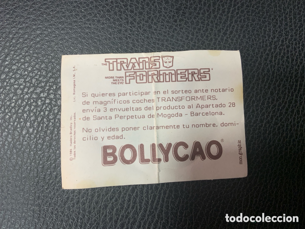 Coleccionismo cromos antiguos: Cromo transformers bollycao - Foto 2