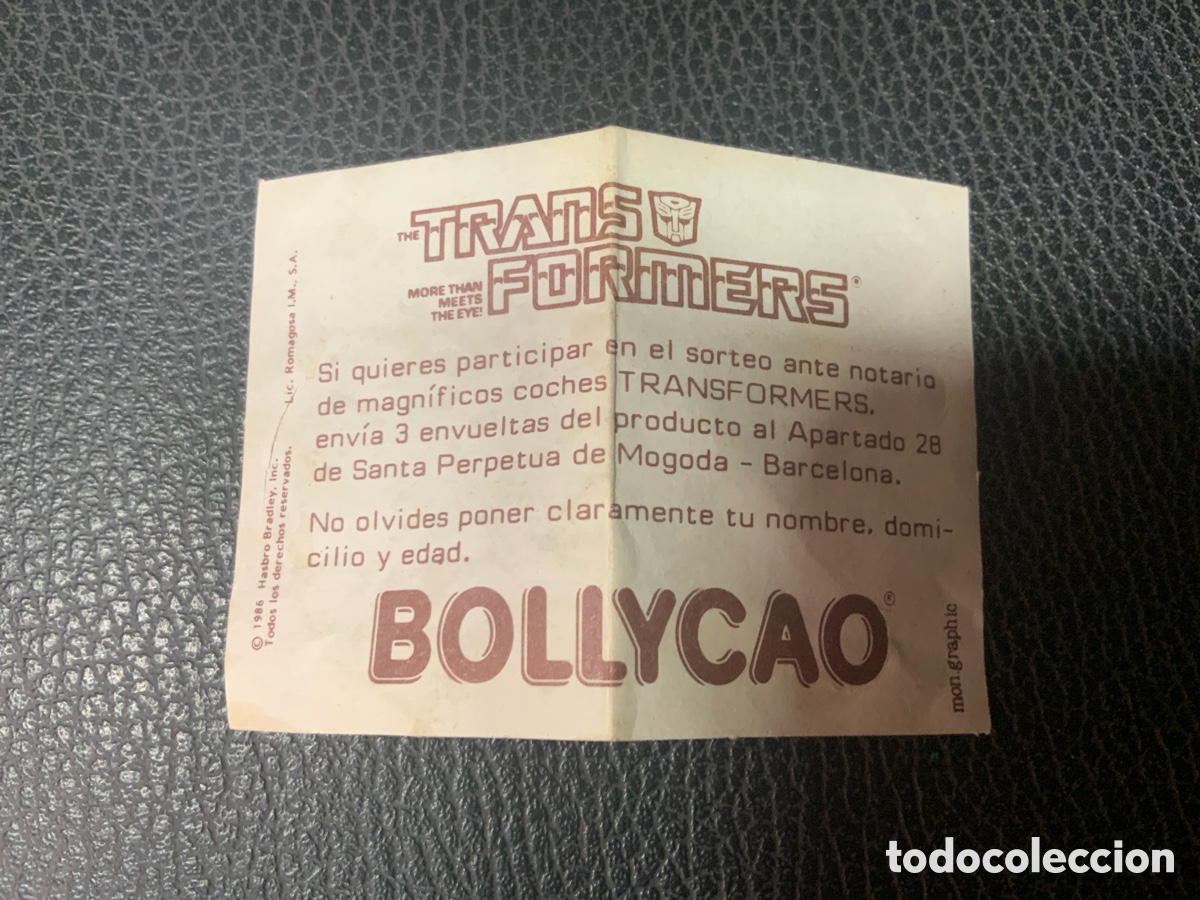 Coleccionismo cromos antiguos: Cromo transformers bollycao - Foto 2