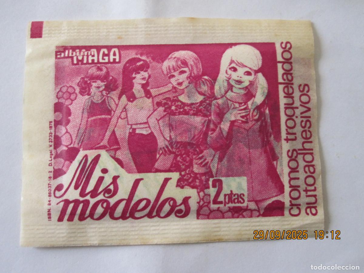 Coleccionismo cromos antiguos: Antiguo Sobre sin Abrir del Album de Cromos MIS MODELOS Edit. MAGA 1970