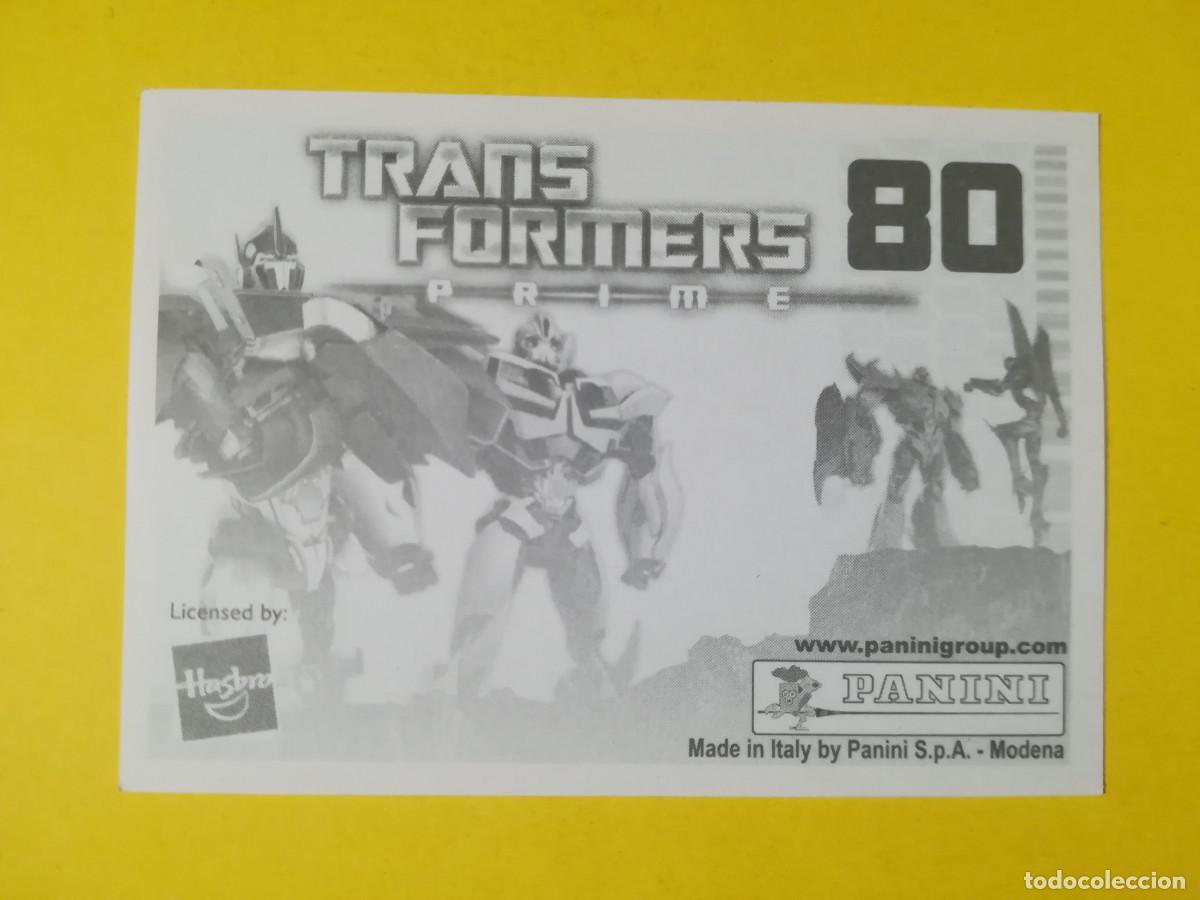 Coleccionismo cromos antiguos: Cromo Transformers Prime N&ordm; 80. Sin pegar. - Foto 2