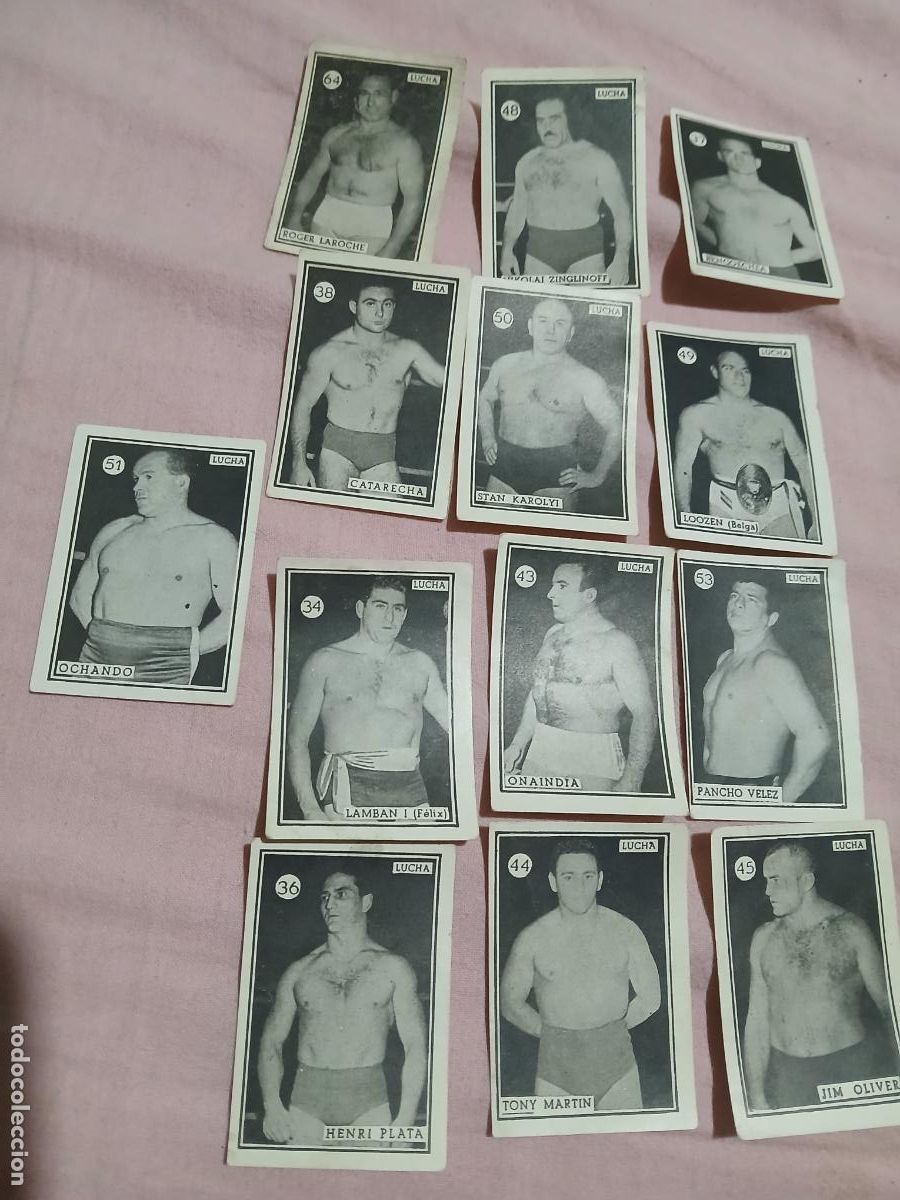 Coleccionismo cromos antiguos: Cromos de lucha libre a&ntilde;os 50 - Foto 1
