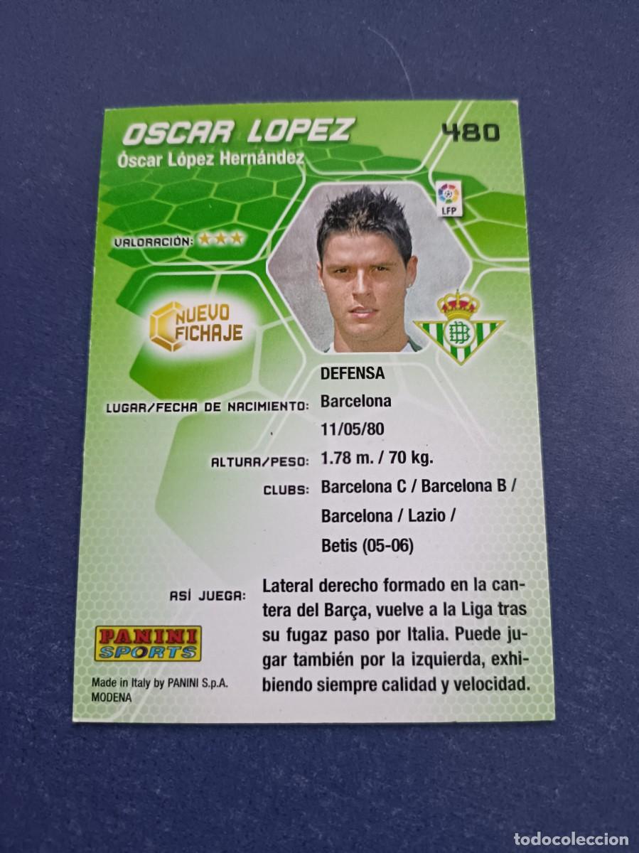 Coleccionismo cromos antiguos: OSCAR LOPEZ MEGA CRACKS 05 06 - Foto 2