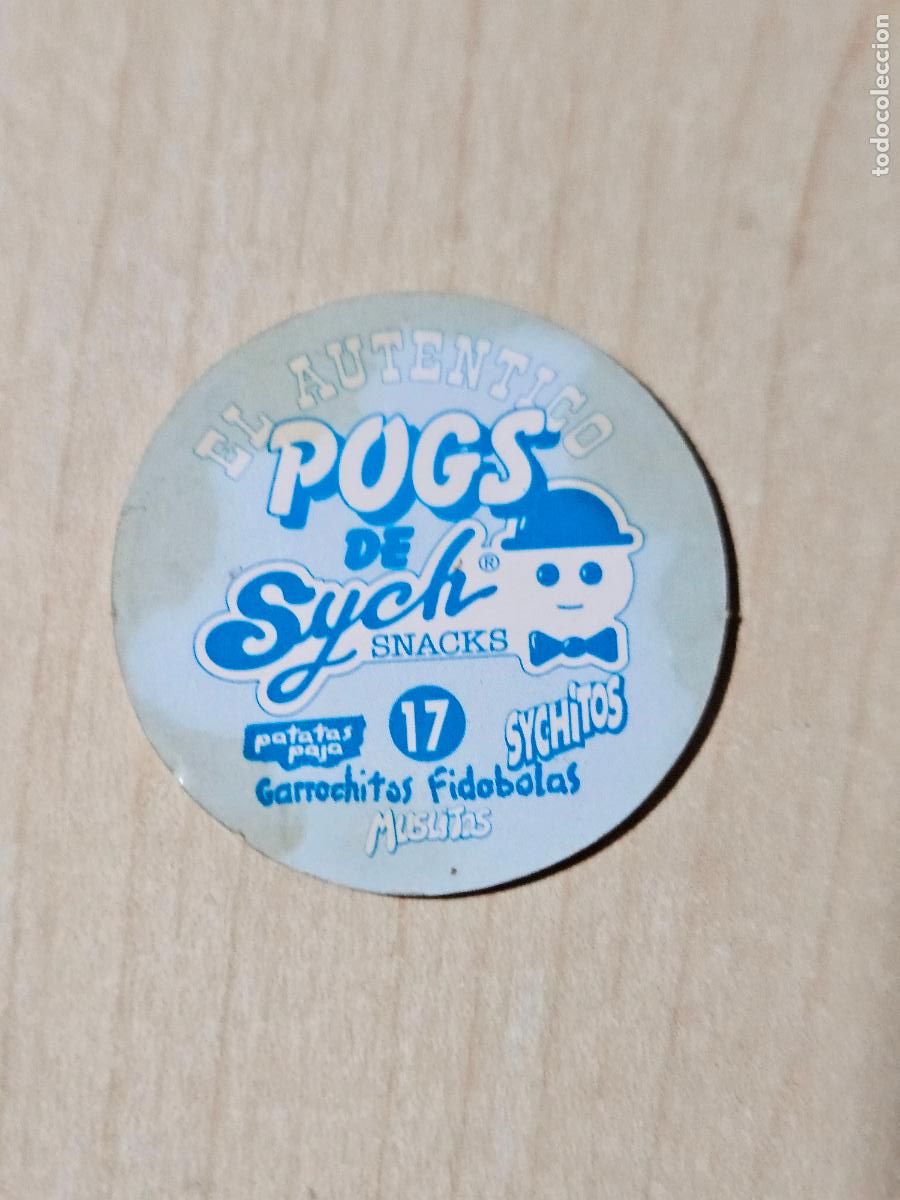 Coleccionismo cromos antiguos: TAZO N &ordm; 17 EL AUT&Eacute;NTICO POGS DE SYCH SNACKS SYCHITOS - Foto 2