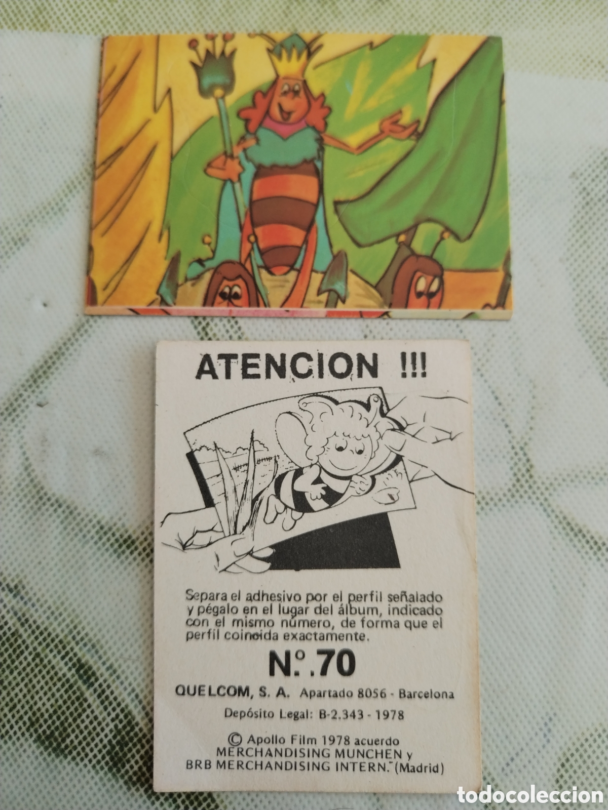 Coleccionismo cromos antiguos: Cromo La abeja Maya Quelcom 1978 n&deg;70 - Foto 1