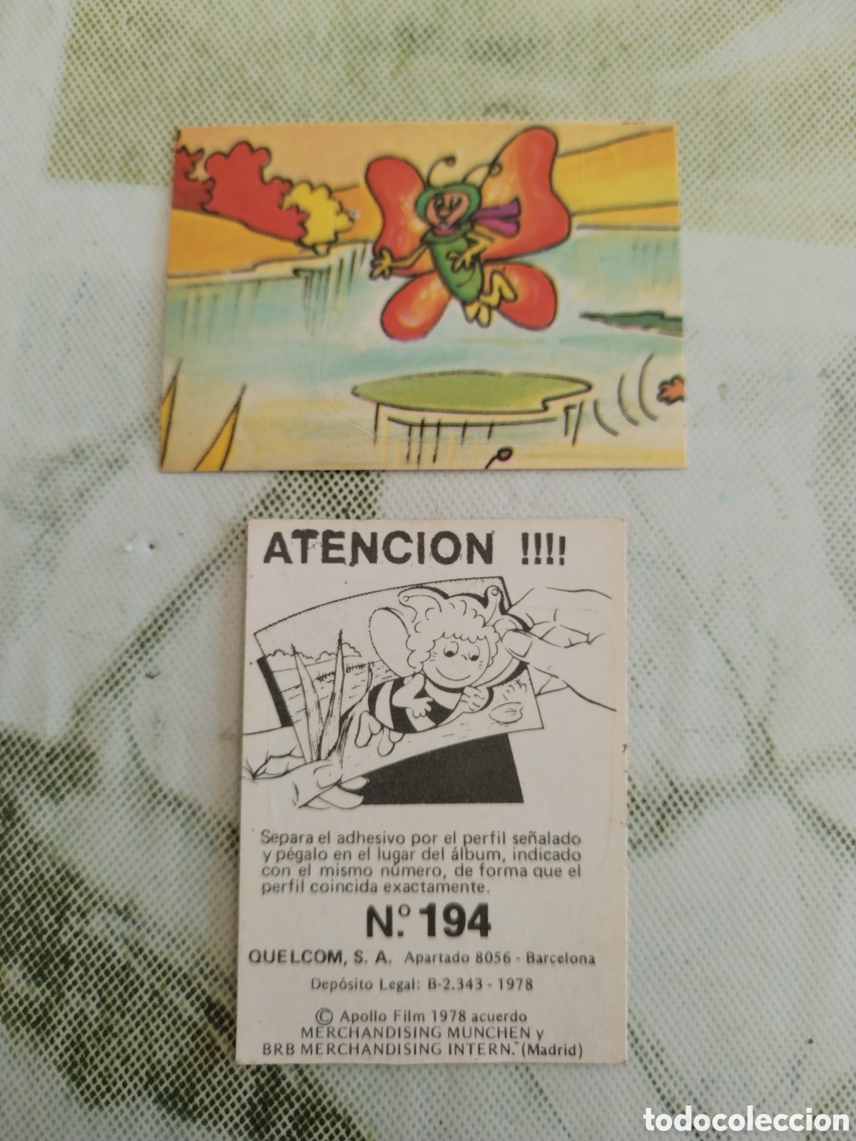 Coleccionismo cromos antiguos: Cromo La abeja Maya Quelcom 1978 n&deg;194 - Foto 1