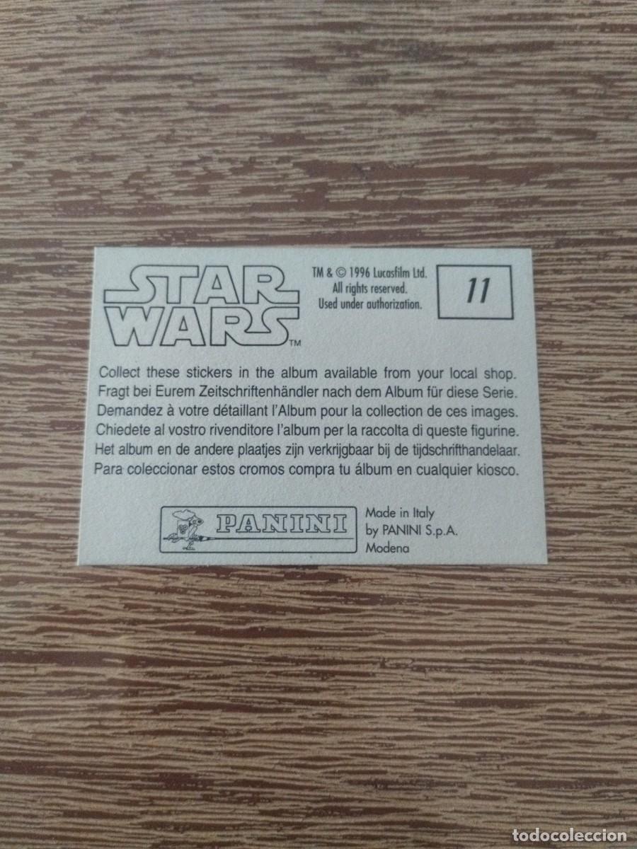 Coleccionismo cromos antiguos: N&deg; 11 Sin Pegar - Star Wars - Panini - 1996 - Foto 2