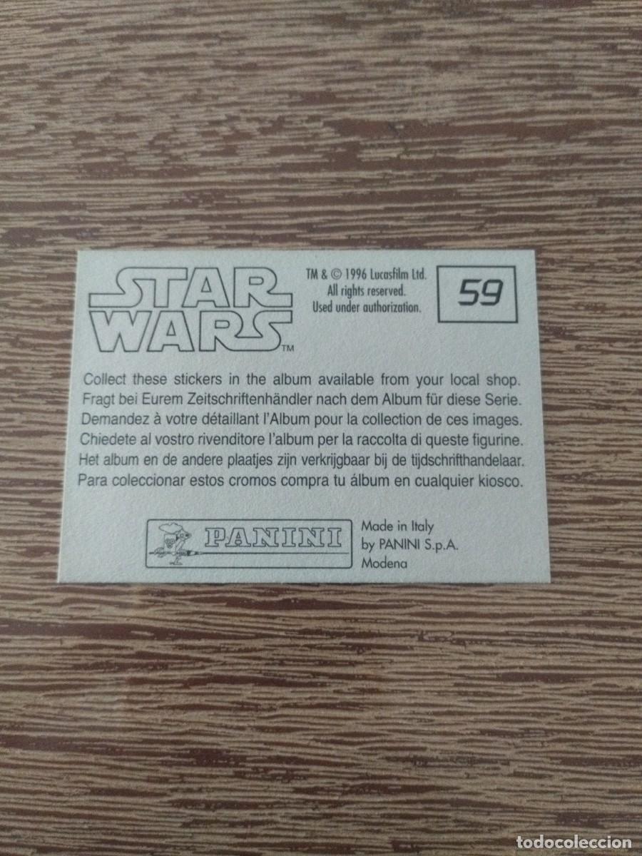 Coleccionismo cromos antiguos: N&deg; 59 Sin Pegar - Star Wars - Panini - 1996 - Foto 2