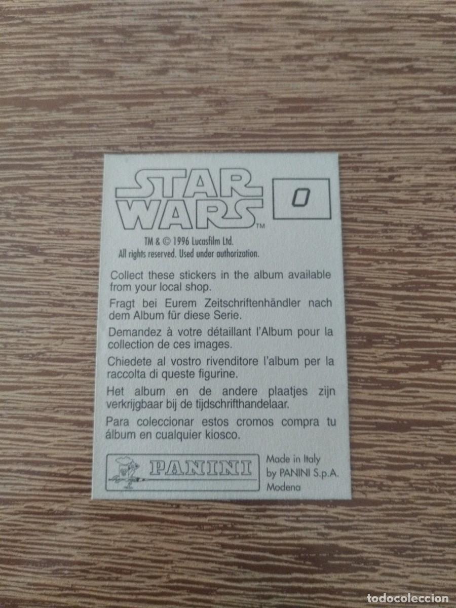 Coleccionismo cromos antiguos: N&deg; O Sin Pegar - Star Wars - Panini - 1996 - Foto 2
