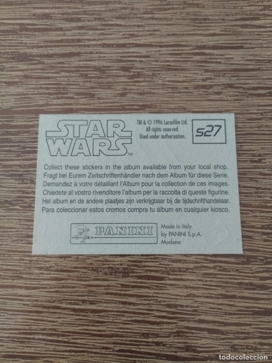 Coleccionismo cromos antiguos: N&deg; S27 Sin Pegar - Star Wars - Panini - 1996 - Foto 2