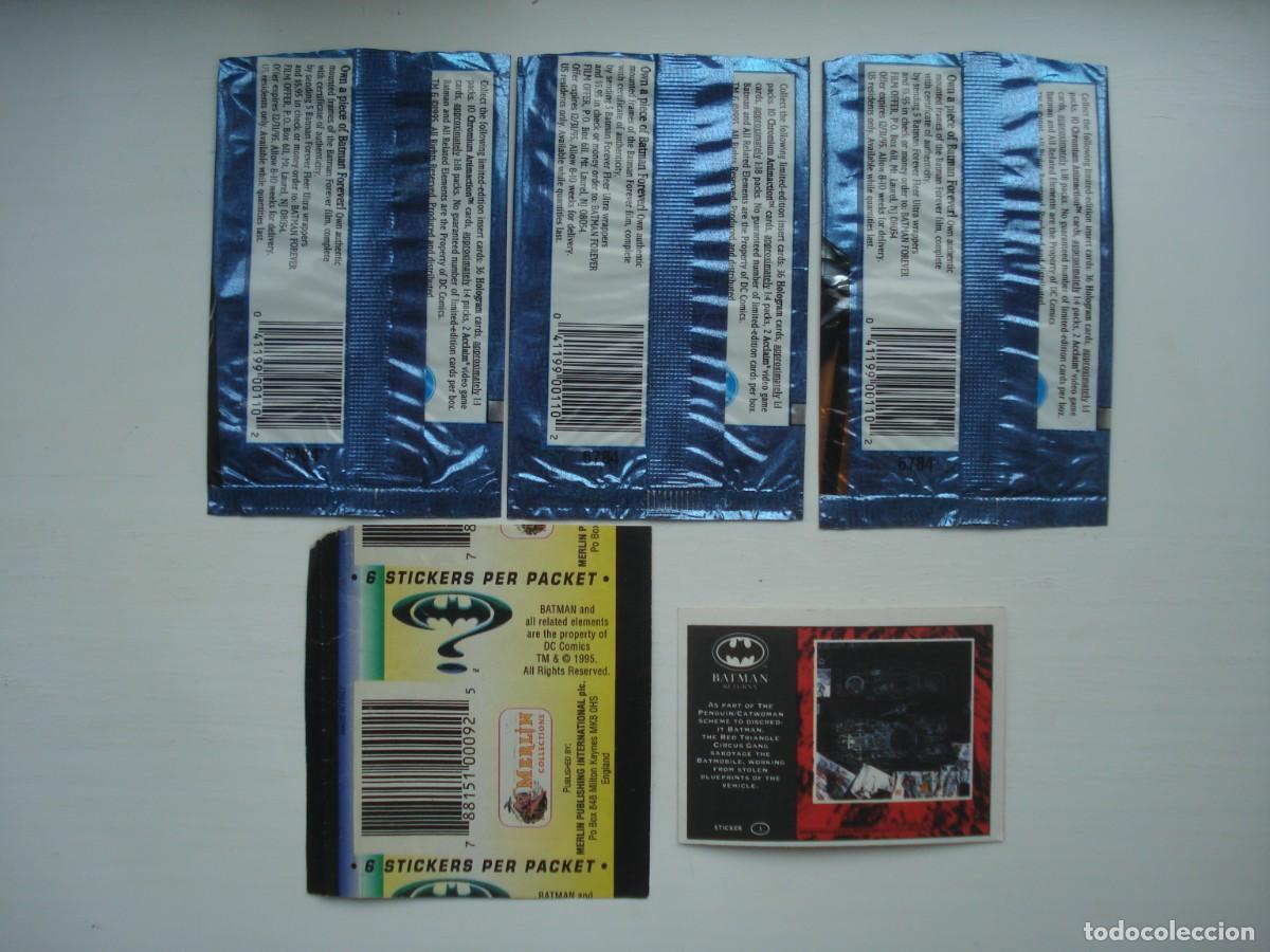 Coleccionismo cromos antiguos: BATMAN CROMOS 5 PIEZAS - Foto 2