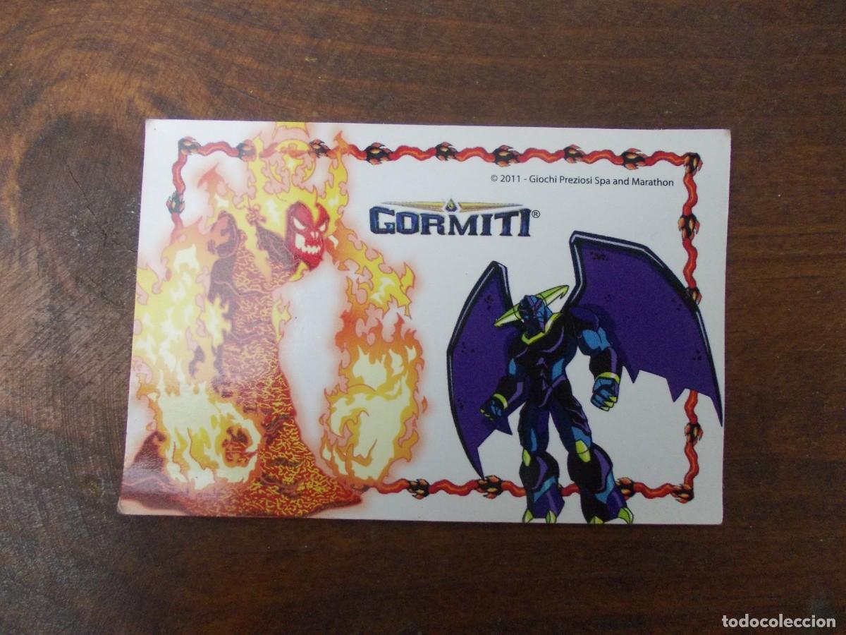 Collectable Antique Stickers: Cromo coleccionable Magmion y Obscurio Gormiti &ndash; Giochi Preziosi / Marathon, 2011