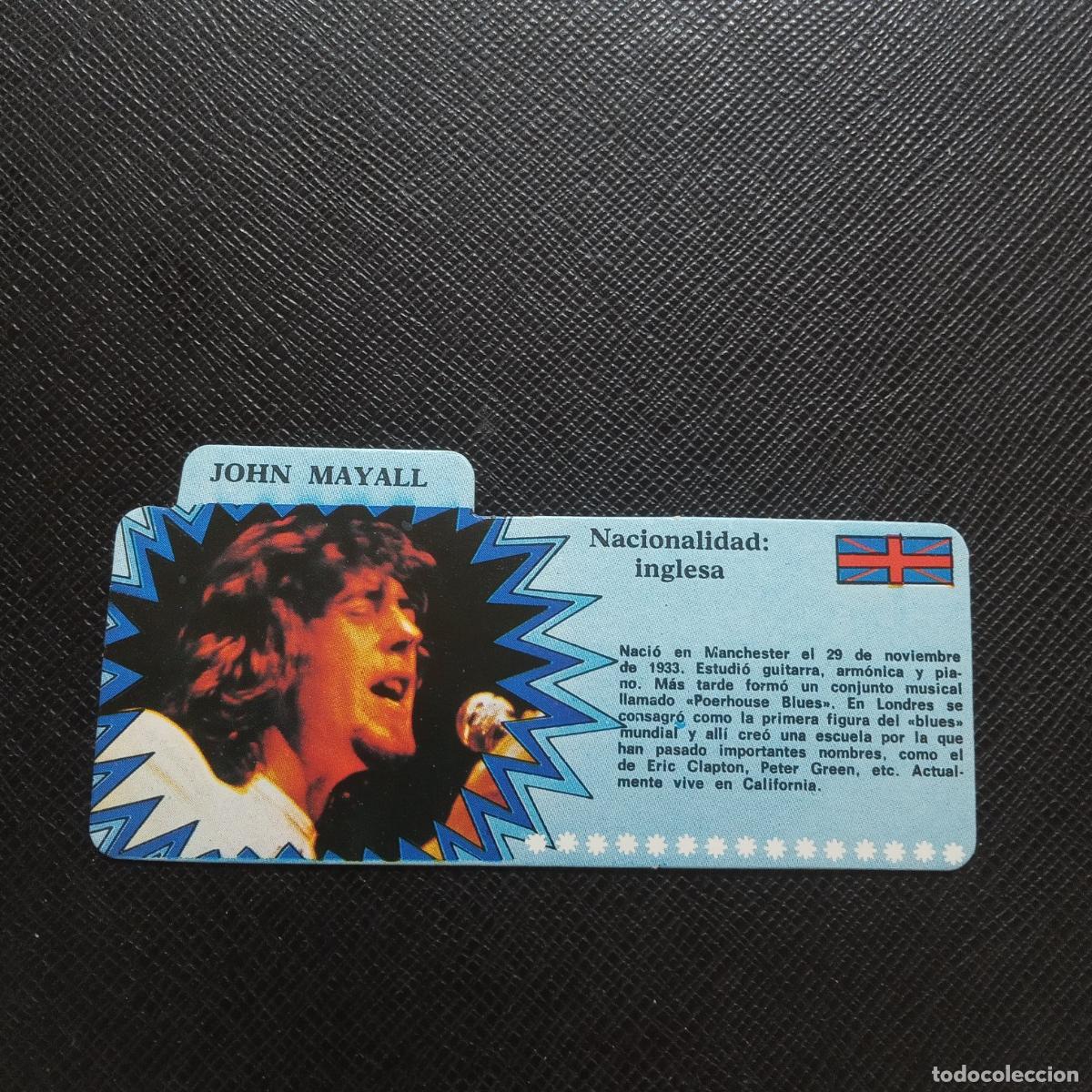 Coleccionismo Cromos antiguos: JOHN MAYALL BIMBO 1972 CROMO - DISCOGRAFIA - A147 PG118