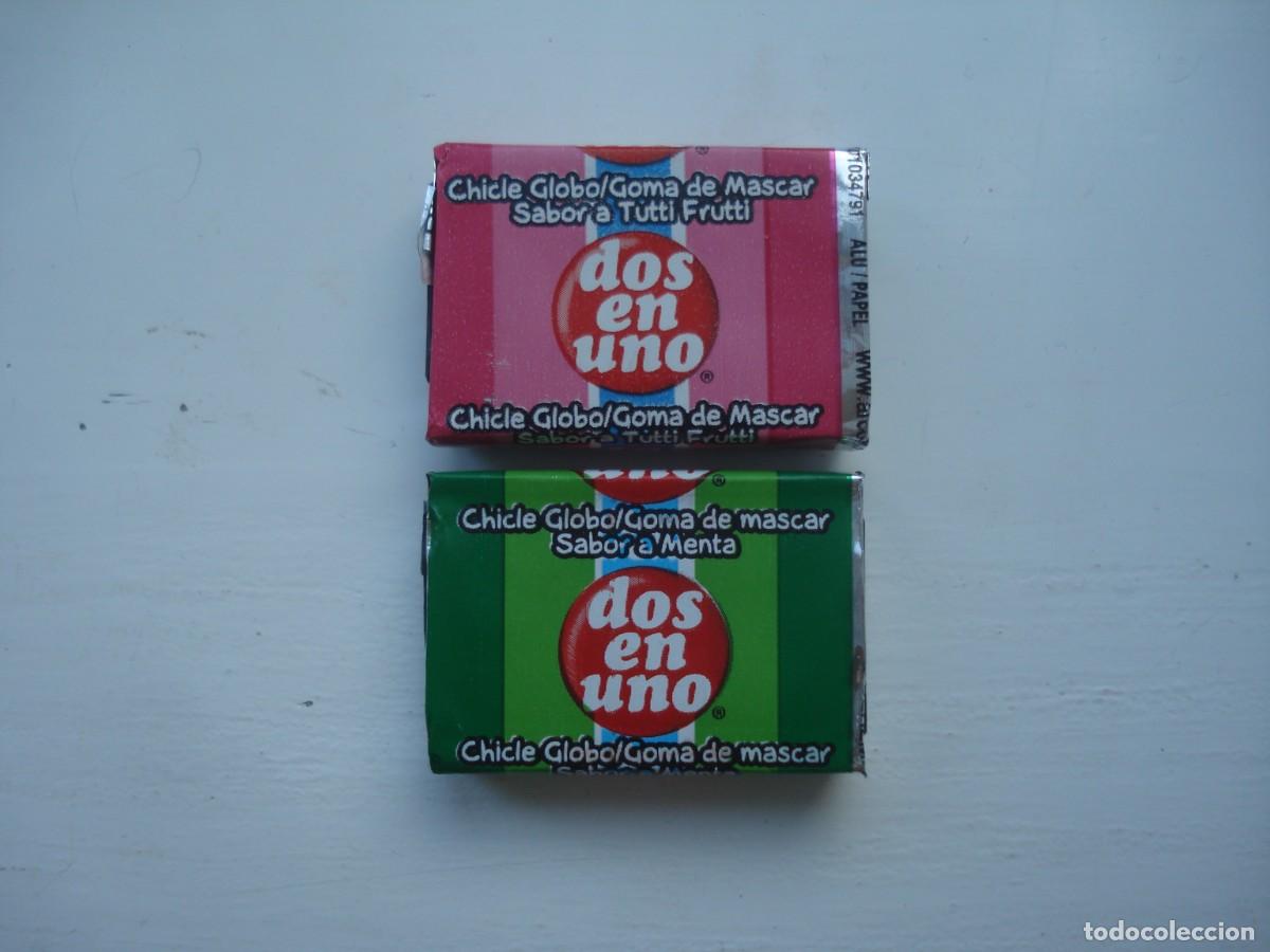 Coleccionismo cromos antiguos: SIN ABRIR 2 CHICLES DOS EN UNO! KAUGUMMI UNOPENED BUBBLE GUM! - Foto 1