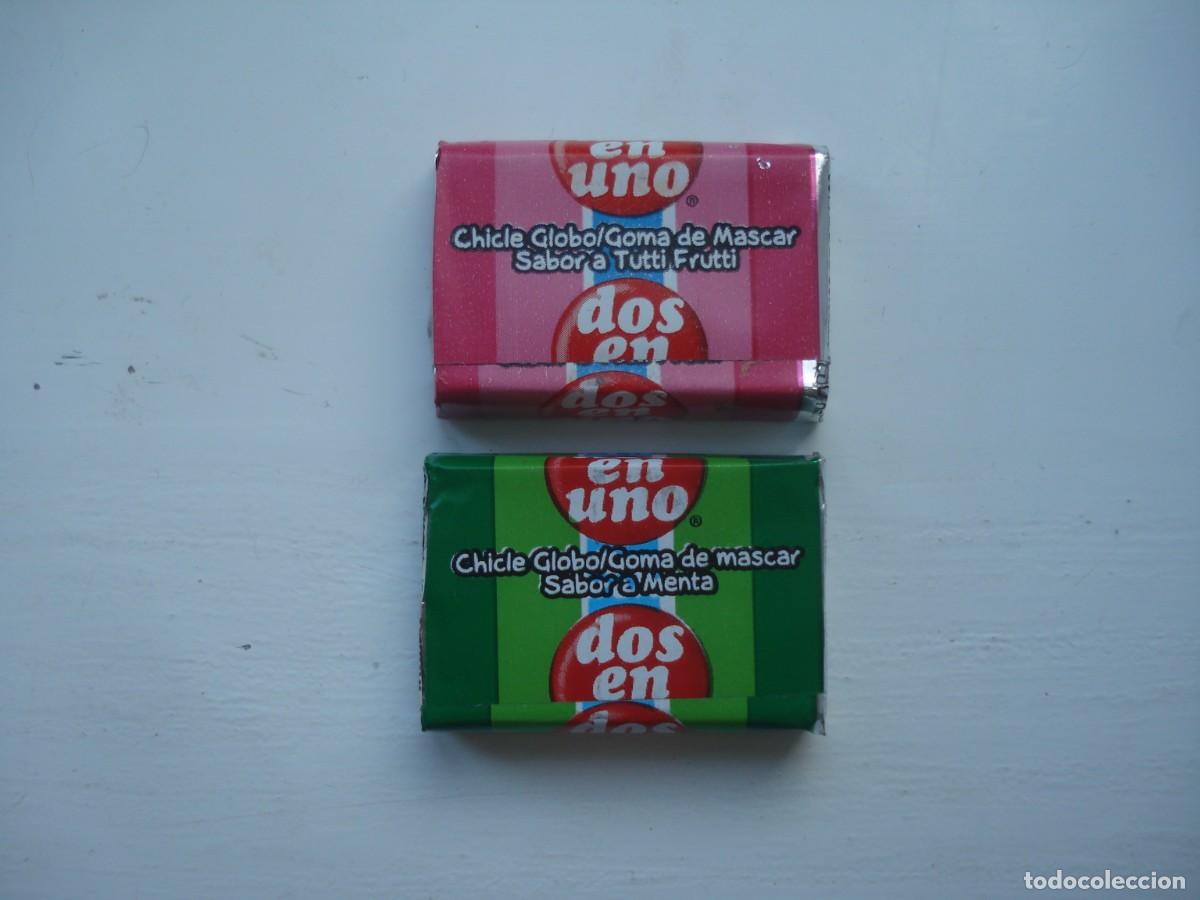 Coleccionismo cromos antiguos: SIN ABRIR 2 CHICLES DOS EN UNO! KAUGUMMI UNOPENED BUBBLE GUM! - Foto 2