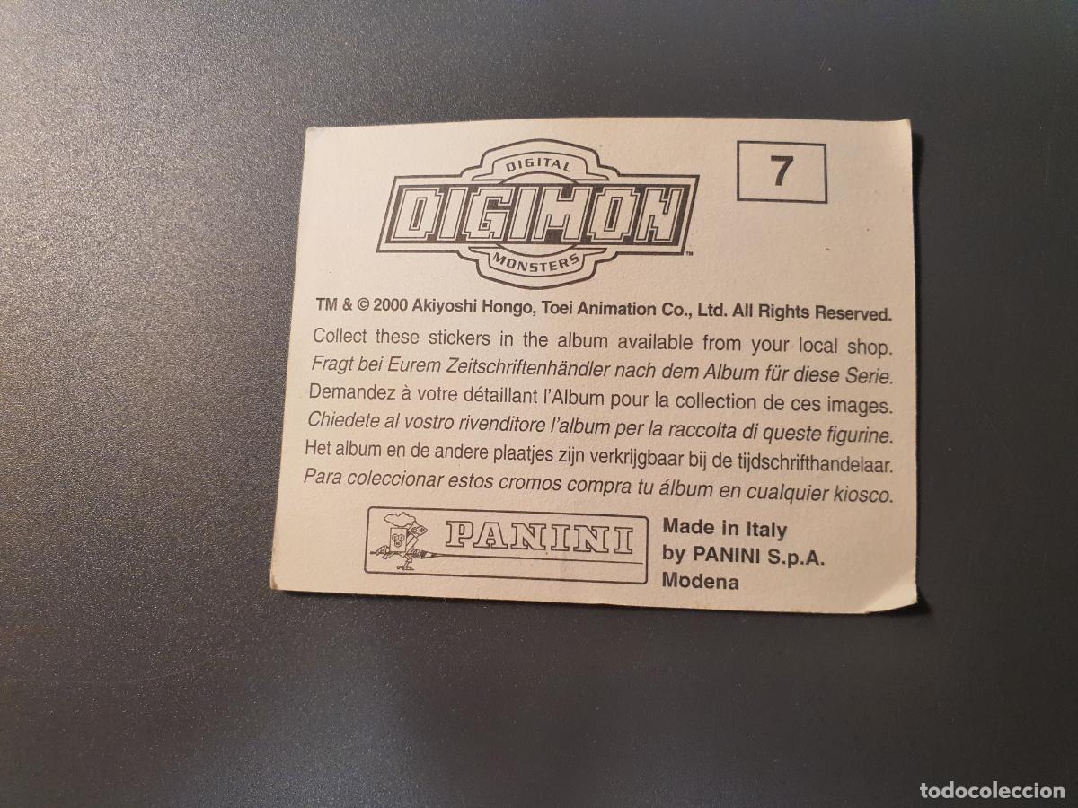 Coleccionismo cromos antiguos: CROMO PANINI 2000 - DIGIMON - N&ordm; 7 - Foto 2