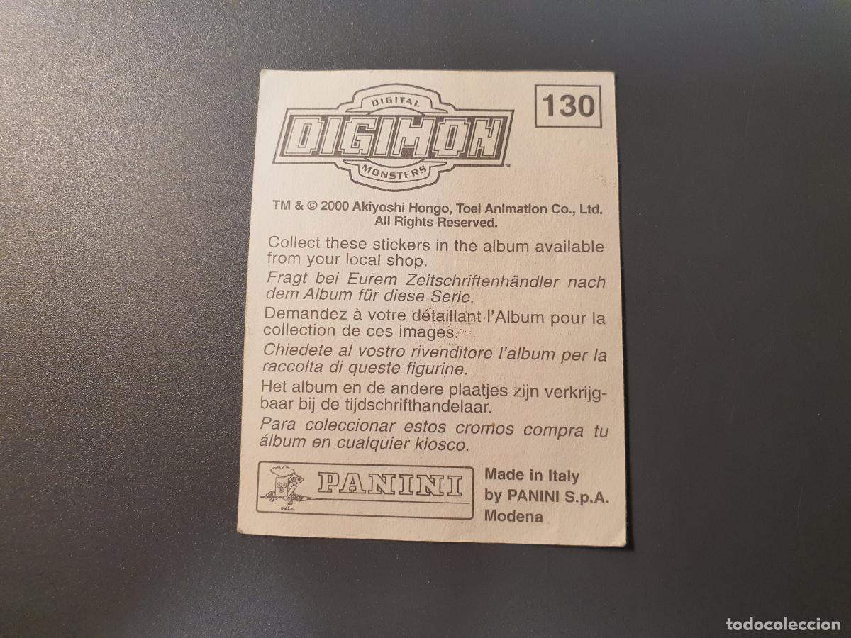 Coleccionismo cromos antiguos: CROMO PANINI 2000 - DIGIMON - N&ordm; 130 - Foto 2