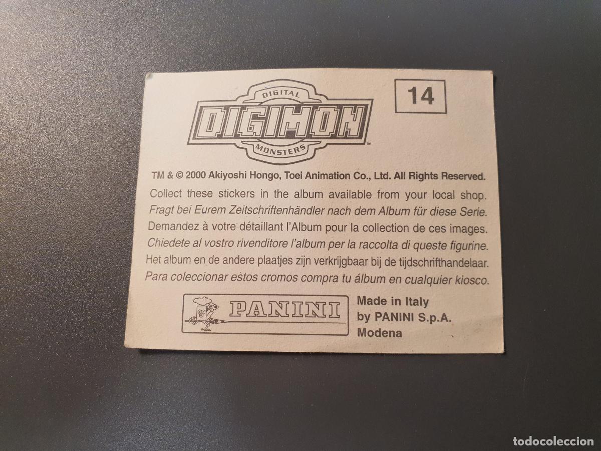 Coleccionismo cromos antiguos: CROMO PANINI 2000 - DIGIMON - N&ordm; 14 - Foto 2