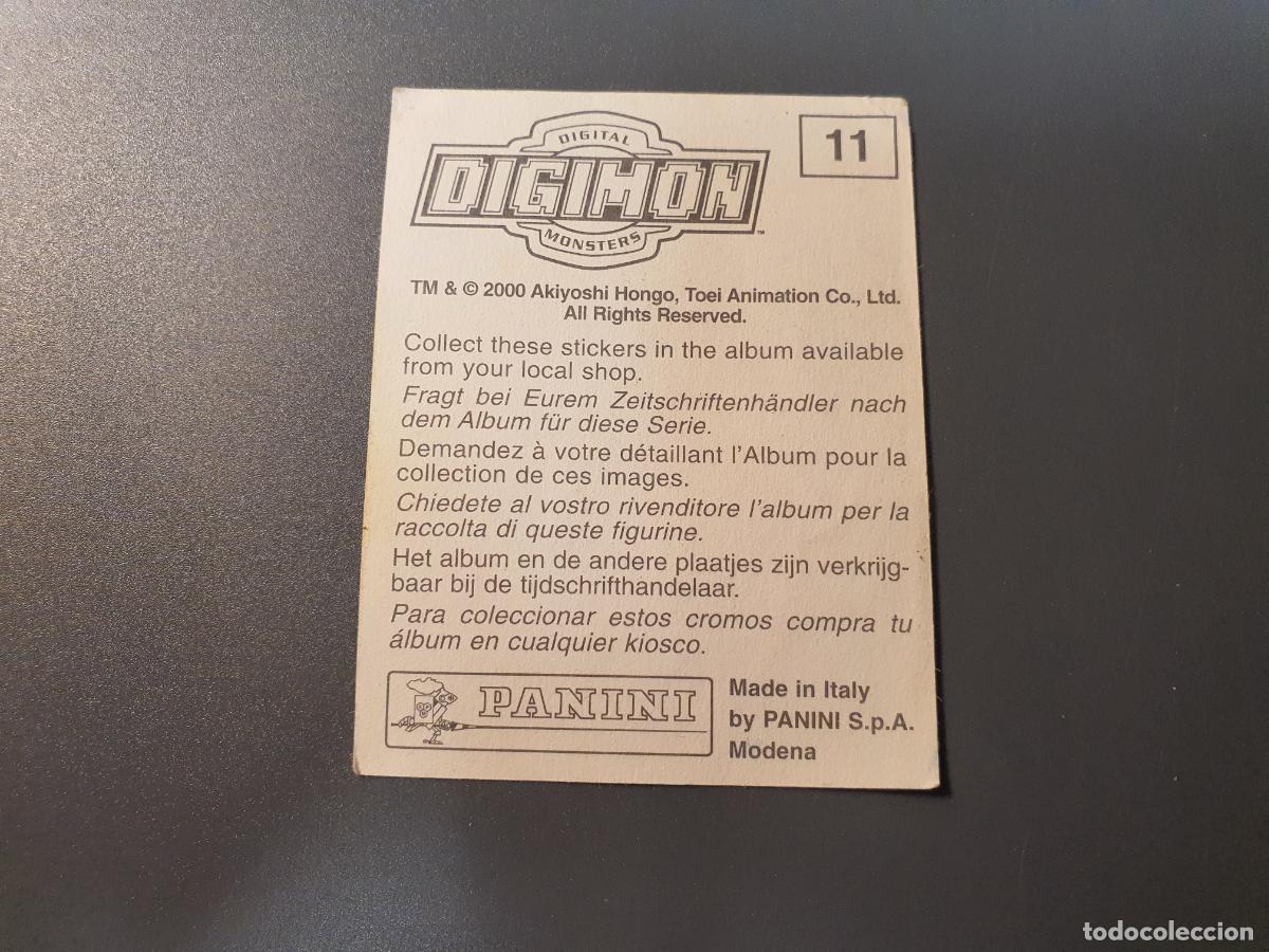 Coleccionismo cromos antiguos: CROMO PANINI 2000 - DIGIMON - N&ordm; 11 - Foto 2