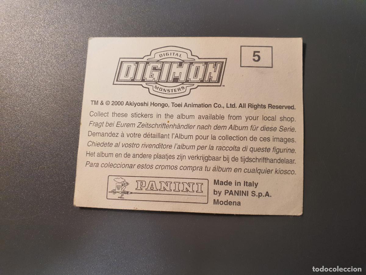Coleccionismo cromos antiguos: CROMO PANINI 2000 - DIGIMON - N&ordm; 5 - Foto 2