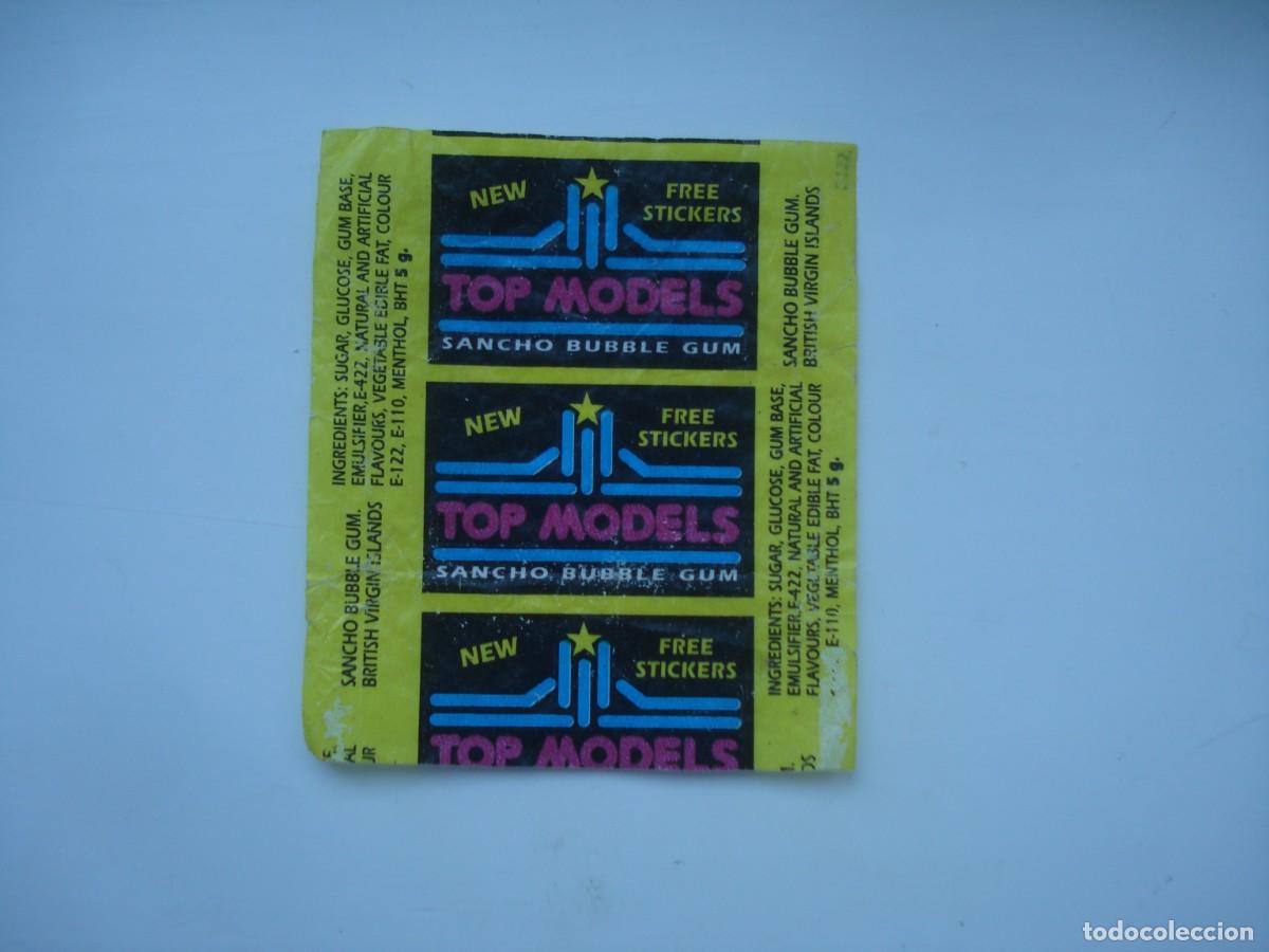 Coleccionismo cromos antiguos: TOP MODELS ENVOLTORIO CROMOS CHICLES! WRAPPER KAUGUMMI BILDER BUBBLE GUM! - Foto 1