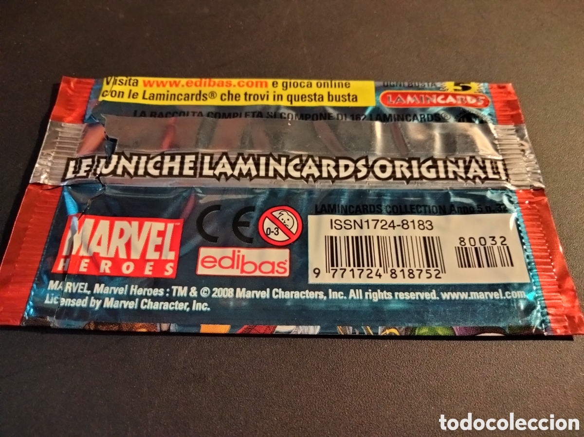 Coleccionismo cromos antiguos: SOBRE VACIO LAMINCARDS MARVEL HEROES A&Ntilde;O 2008 - Foto 2