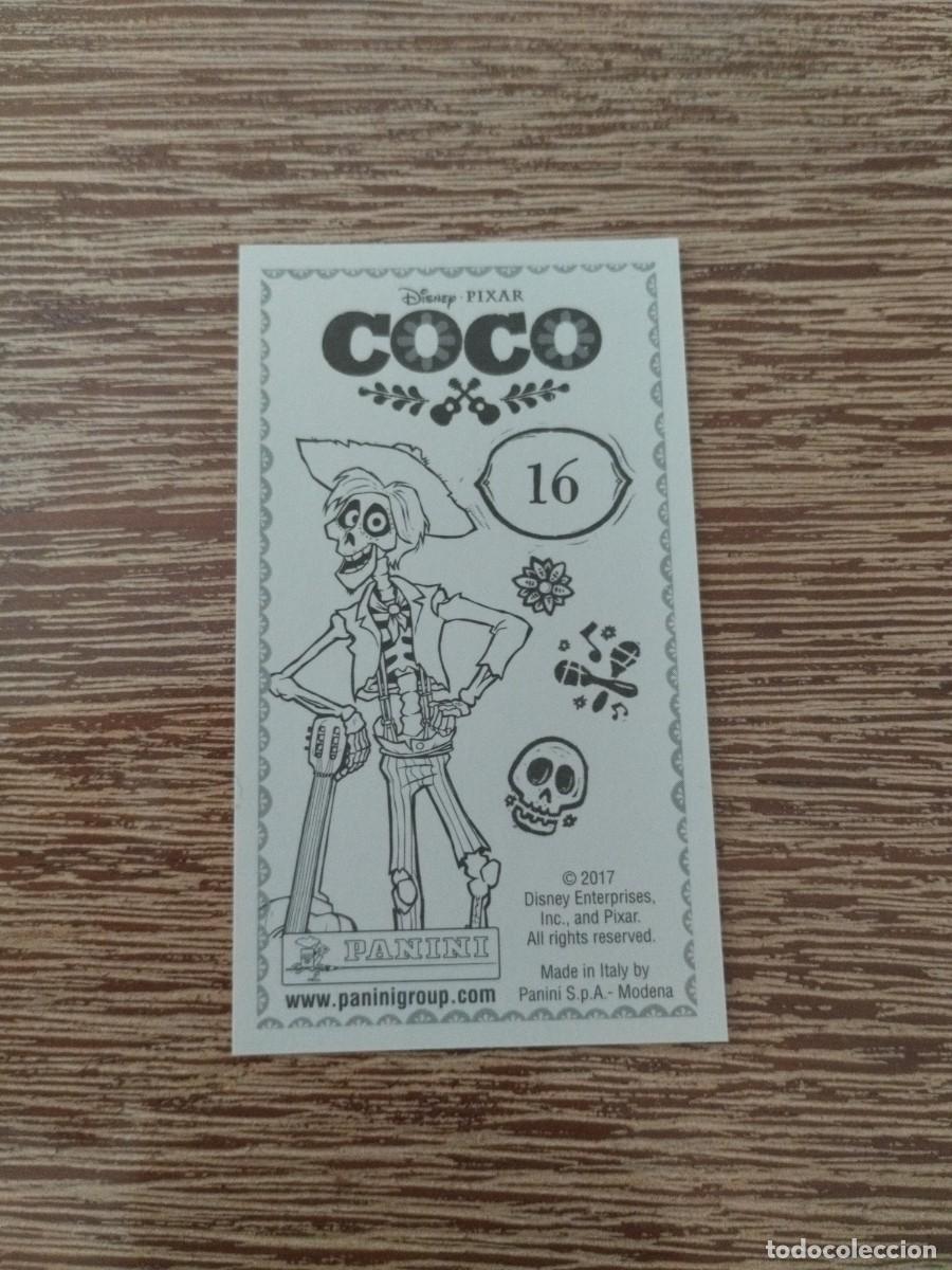 Coleccionismo cromos antiguos: N&deg; 16 - Sin Pegar - Coco - Panini 2017 - Disney - Pixar - Foto 2