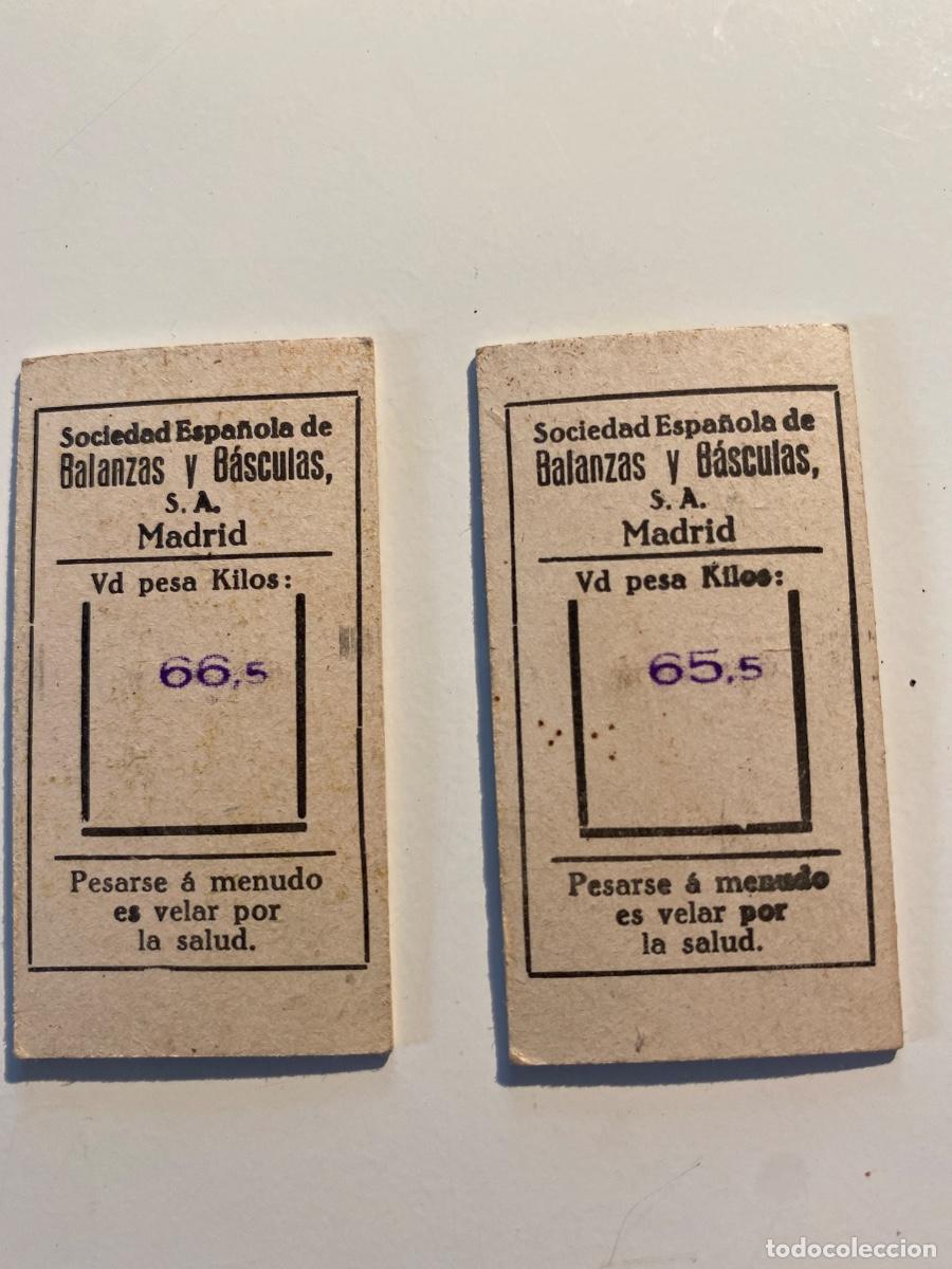 Coleccionismo Cromos antiguos: Cromos Sociedad Espa&ntilde;ola de Balanzas y B&aacute;sculas. Madrid 1932