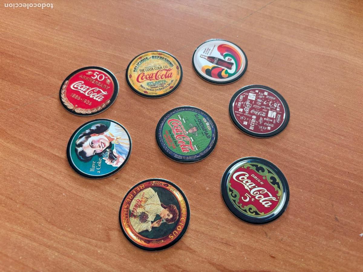 Coleccionismo cromos antiguos: COCA COLA COKE CAP COLLECTION COMPLETA 1 AL 8 (P3)