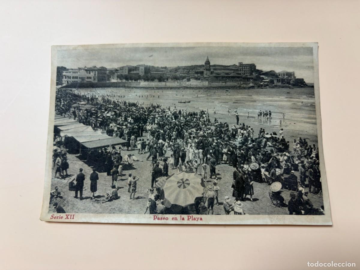 Colecionismo Cromos antigos: CROMO GRANDES BELLEZAS DE ASTURIAS - SERIE XII - PASEO EN LA PLAYA