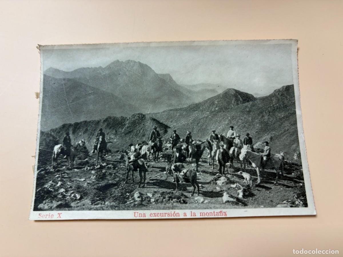 Coleccionismo cromos antiguos: CROMO GRANDES BELLEZAS DE ASTURIAS - SERIE X - UNA EXCURSI&Oacute;N A LA MONTA&Ntilde;A -
