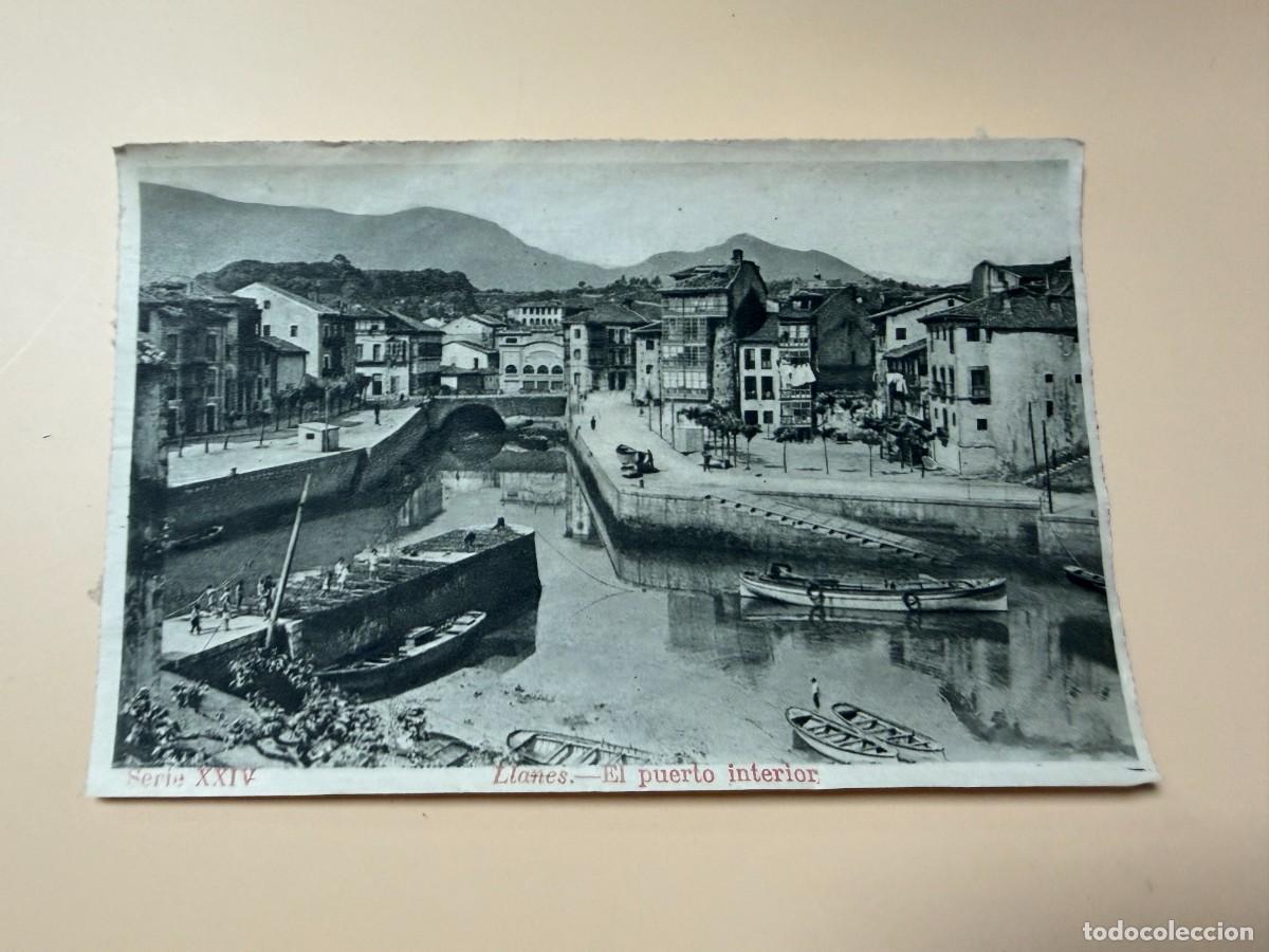 Coleccionismo Cromos antiguos: CROMO GRANDES BELLEZAS DE ASTURIAS - SERIE XXIV - LLANES . EL PUERTO INTERIOR