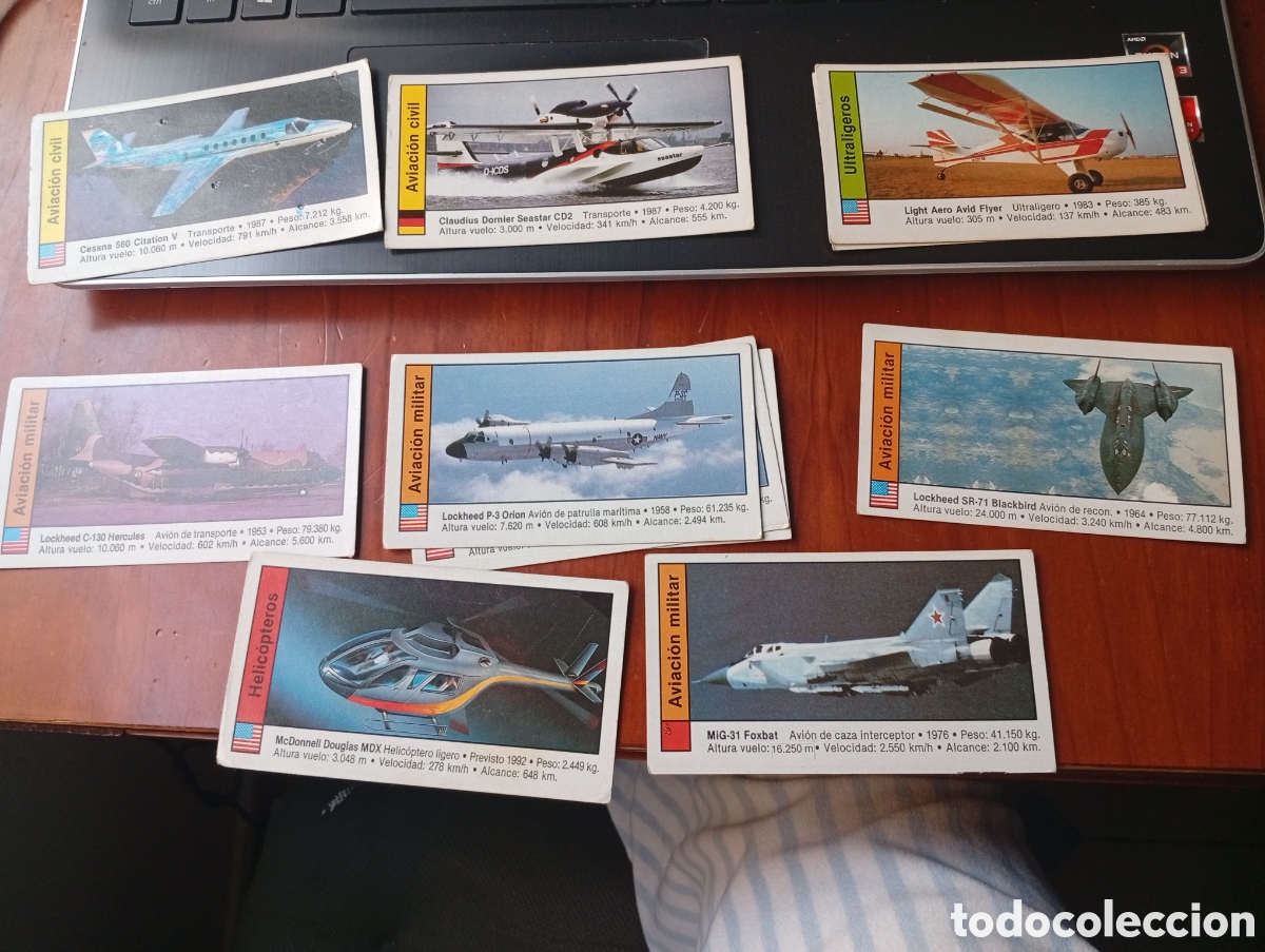 Coleccionismo cromos antiguos: CROMO CROMOS AVIONES CUSCO CARTON NUNCA PEGADOS