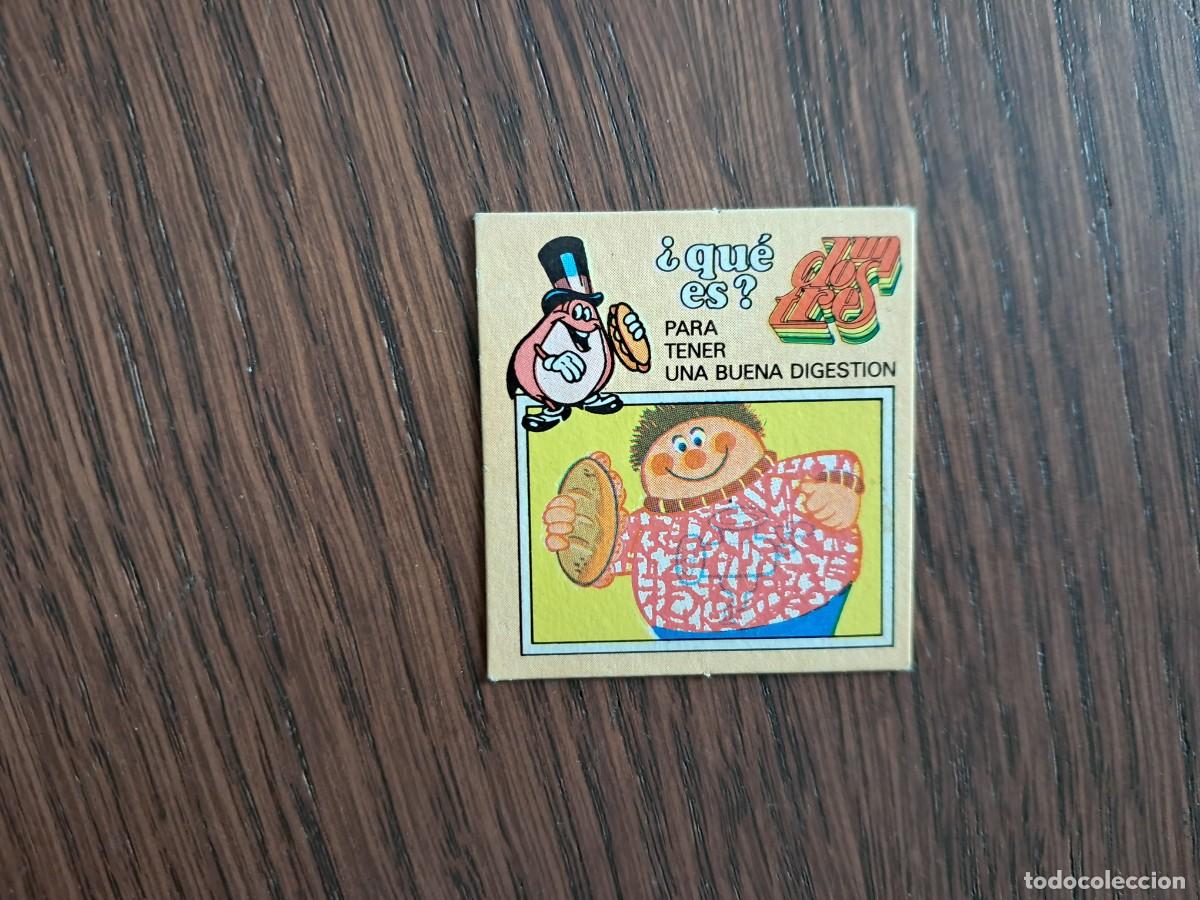 Coleccionismo Cromos antiguos: cromo adhesivo de matutano, enga&ntilde;atinas, un, dos, tres, a&ntilde;o 1984. para tener una buena digesti&oacute;n.