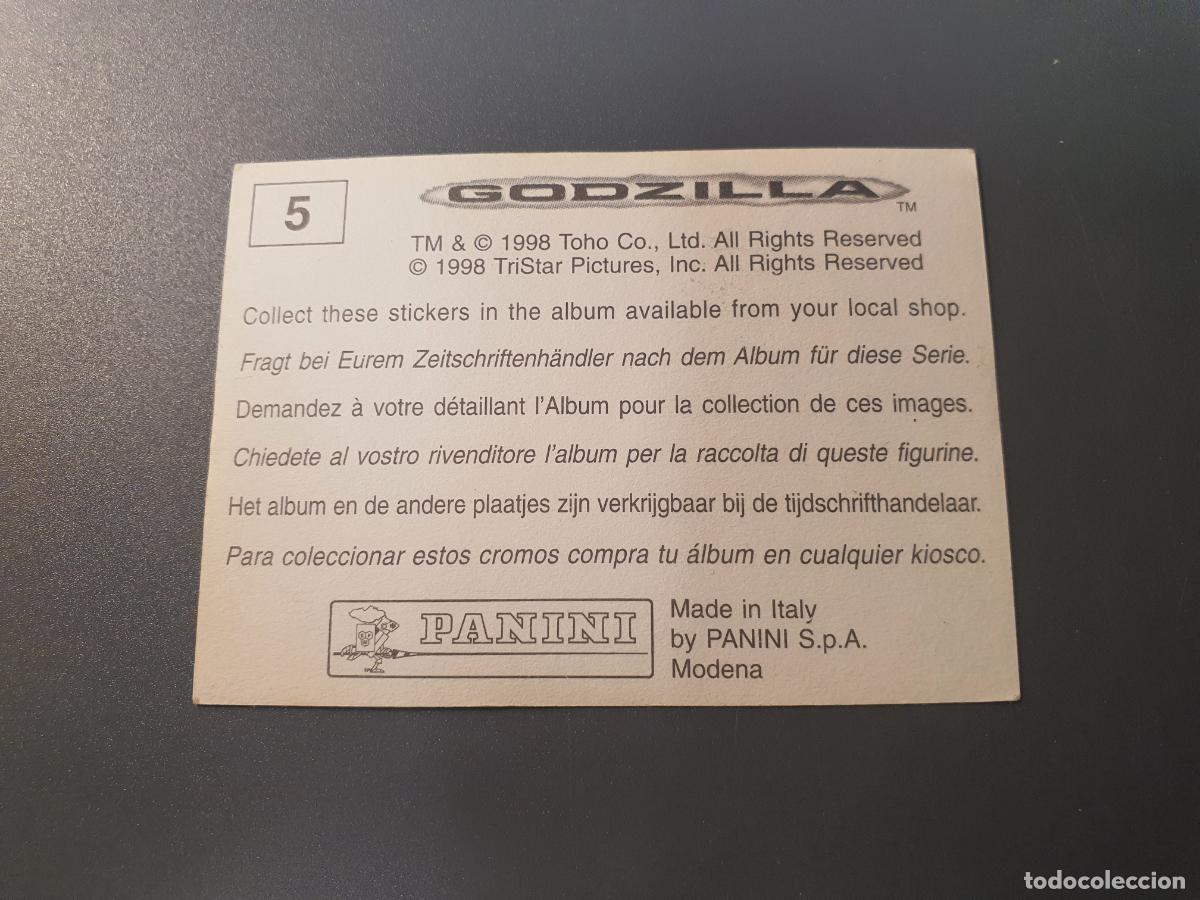 Coleccionismo cromos antiguos: CROMO PANINI 1998 - GODZILLA - N&ordm; 5 - Foto 2
