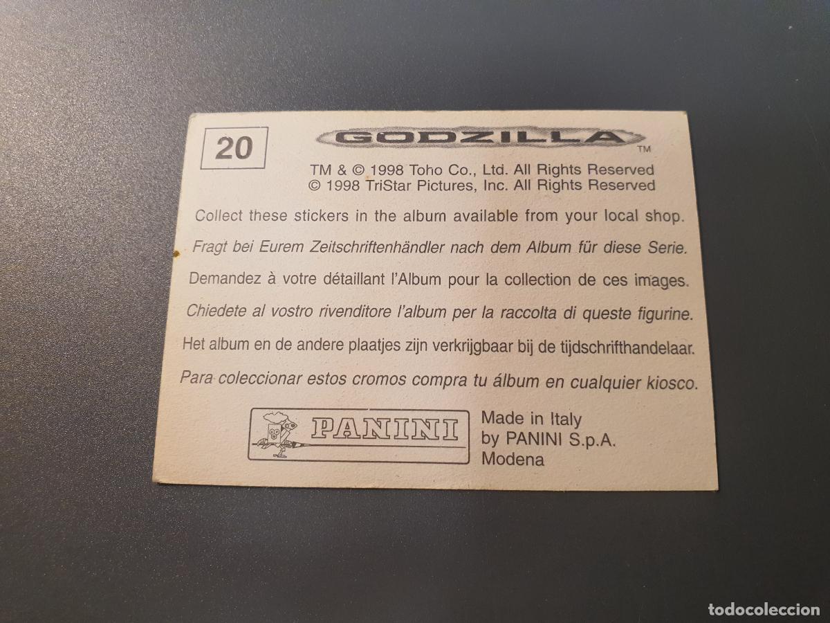 Coleccionismo cromos antiguos: CROMO PANINI 1998 - GODZILLA - N&ordm; 20 - Foto 2