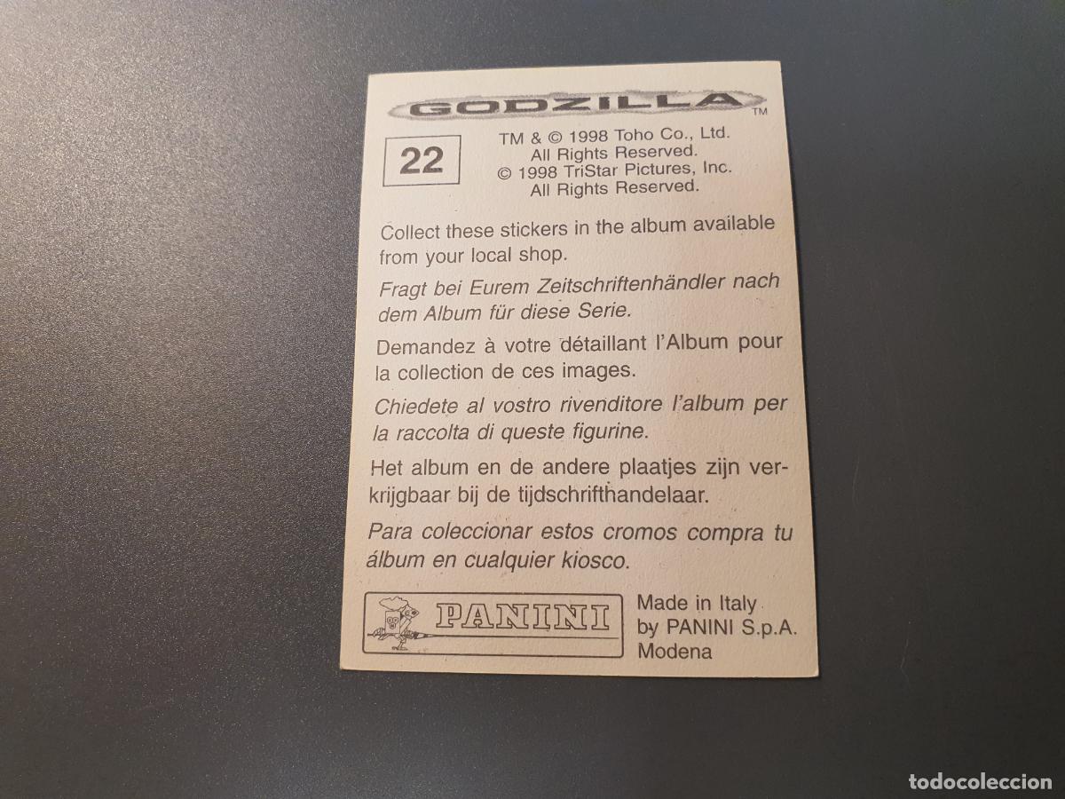 Coleccionismo cromos antiguos: CROMO PANINI 1998 - GODZILLA - N&ordm; 22 - Foto 2