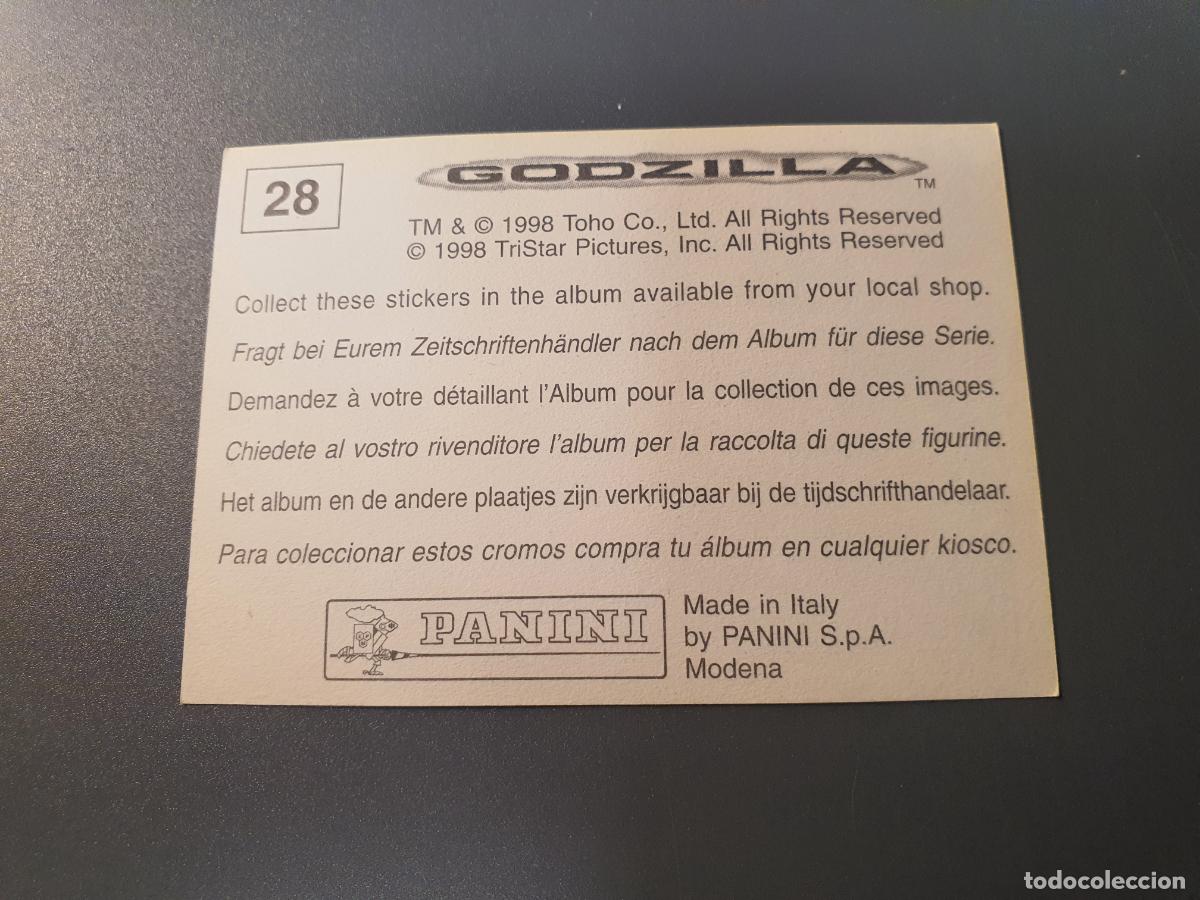 Coleccionismo cromos antiguos: CROMO PANINI 1998 - GODZILLA - N&ordm; 28 - Foto 2